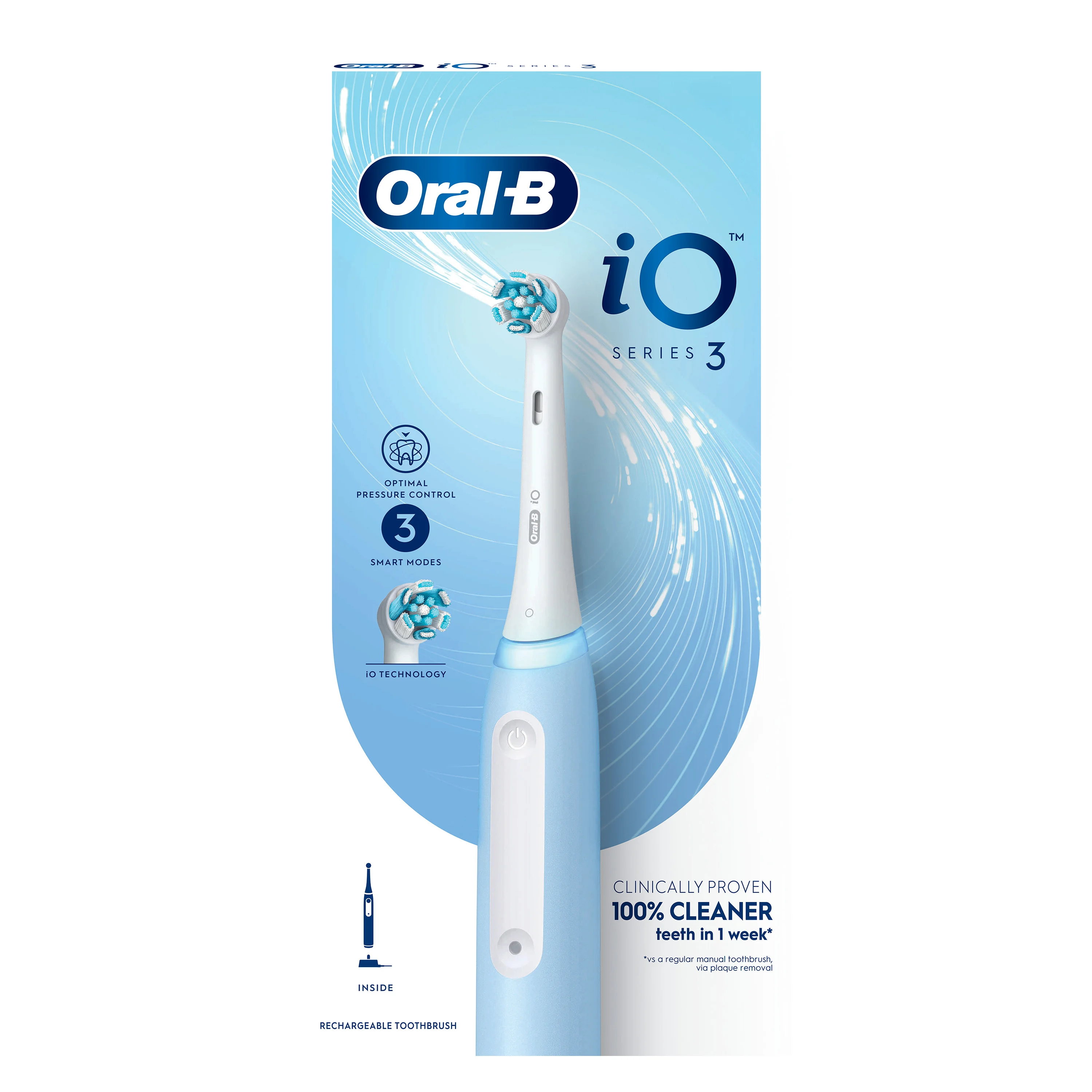 Oral-B iO Series 3 Ice Blue Ultimate Clean Electric Toothbrush 