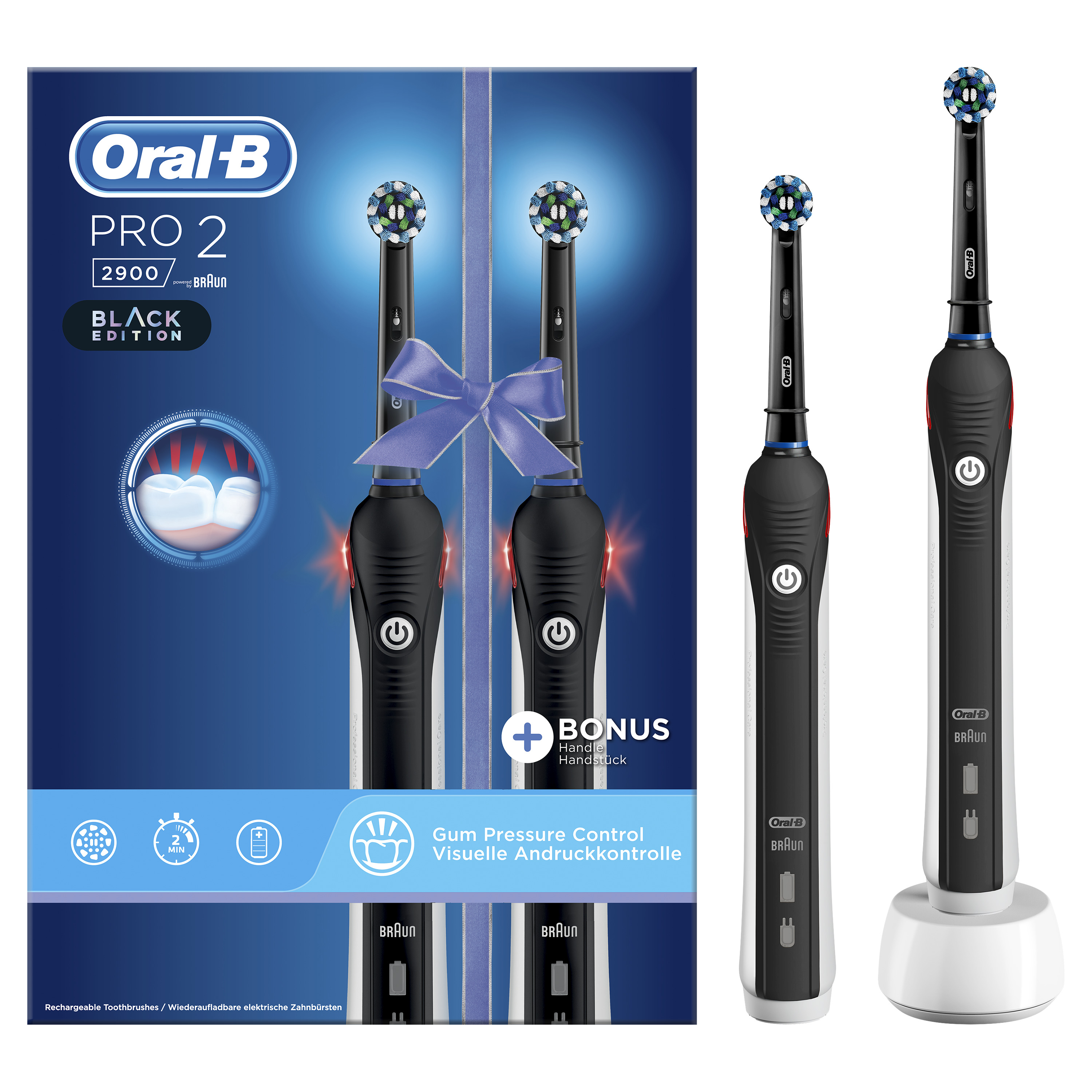 新品BRAUN Oral-B PRO 2 2500 × 2個セット Amazon.co.jp: Oral-B ブラウン 電動歯ブラシ（ブルー）PRO2