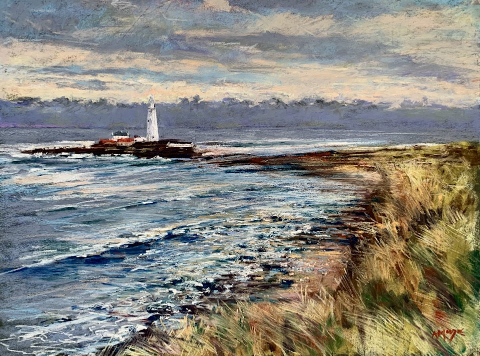 St Mary's Lighthouse, Whitley Bay (mixed, mounted)