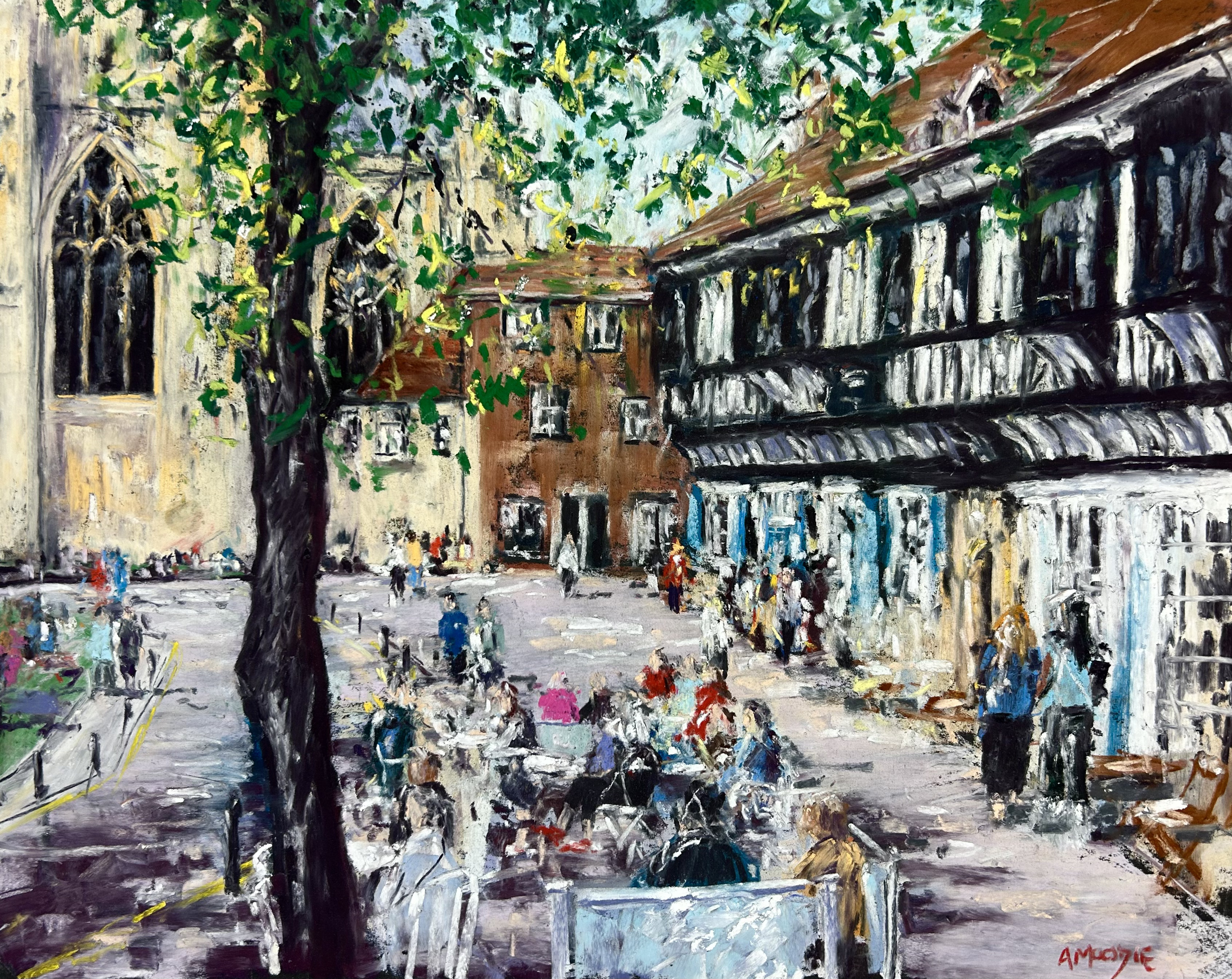 York Minster From College Street, York (pastel, mounted)