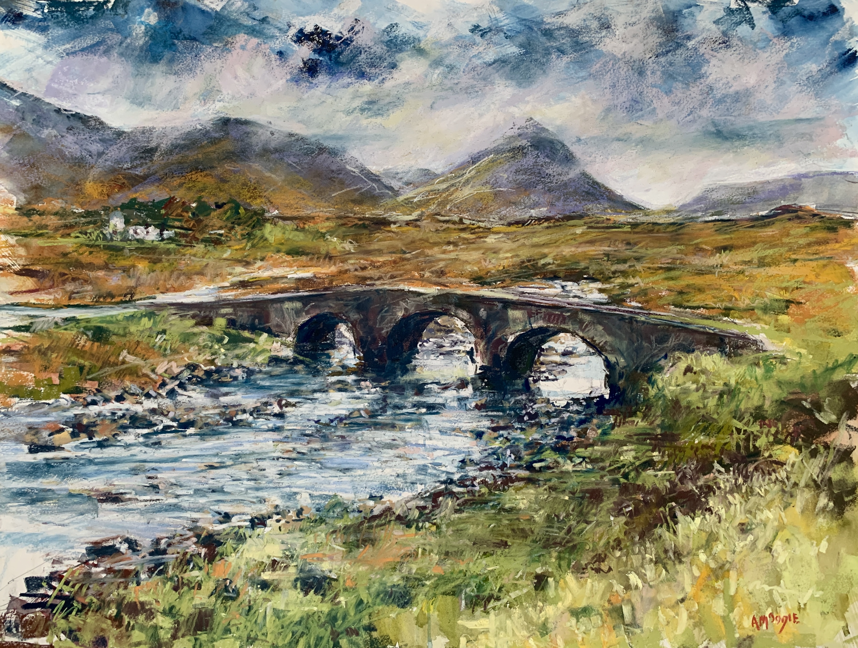 The Old Bridge Sligachan, Isle of Skye (mixed, mounted)