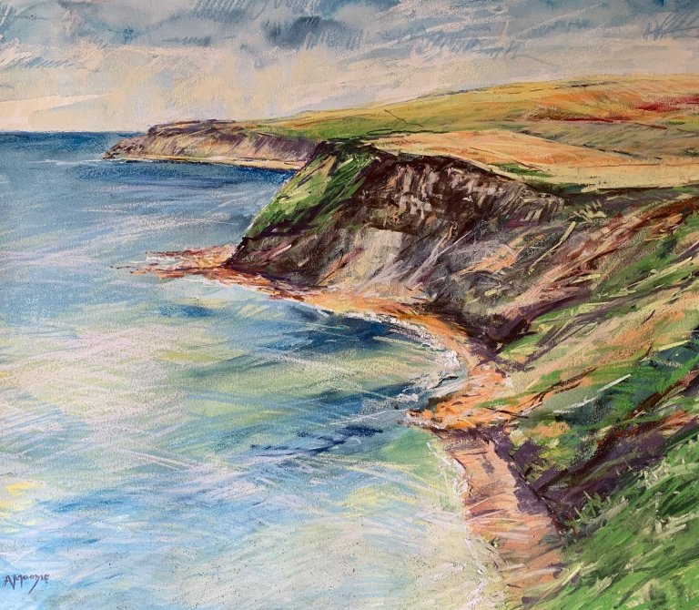 Sea View, Port Mulgrave (mixed media, mounted)