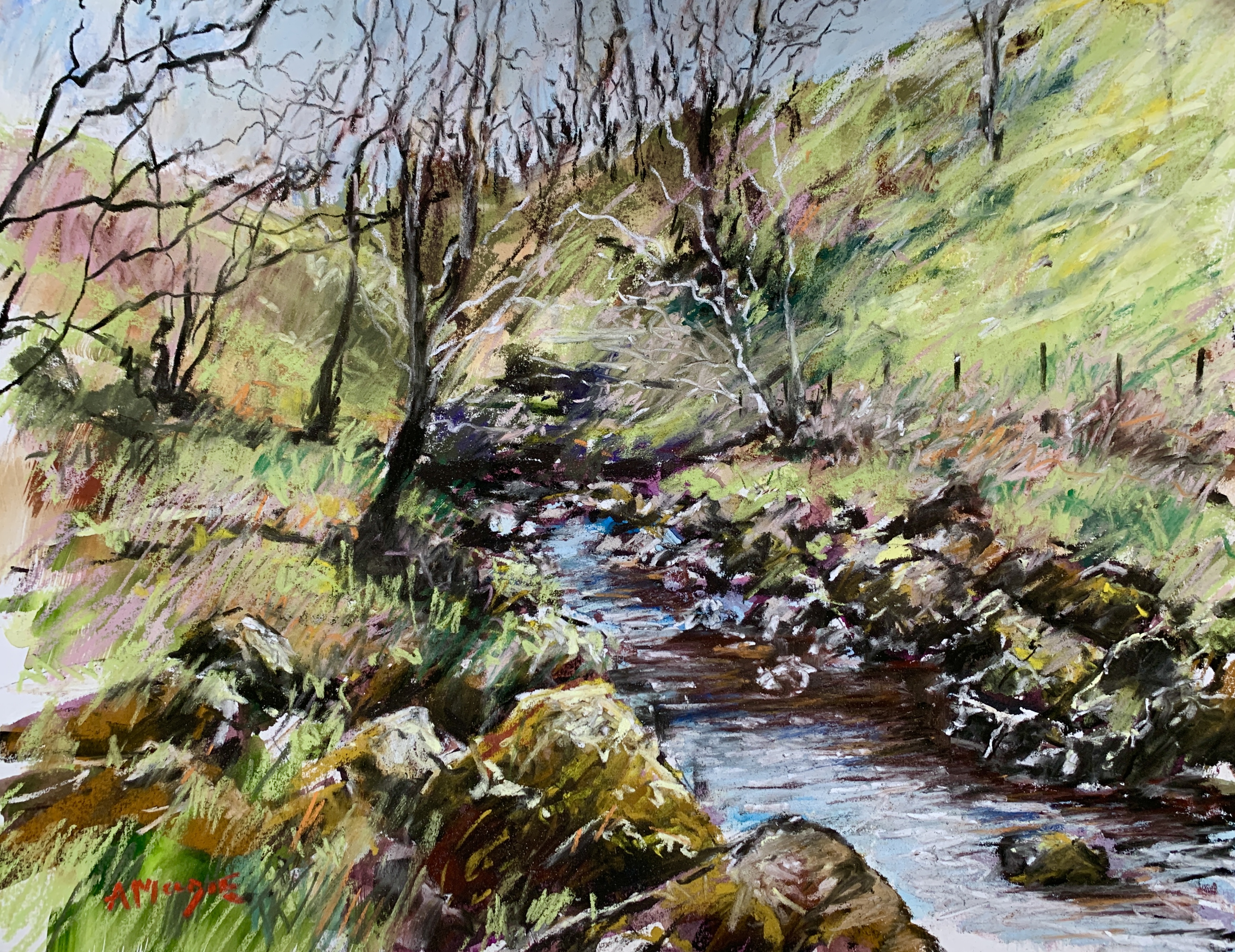 How Stean Rocks (mixed media, mounted)