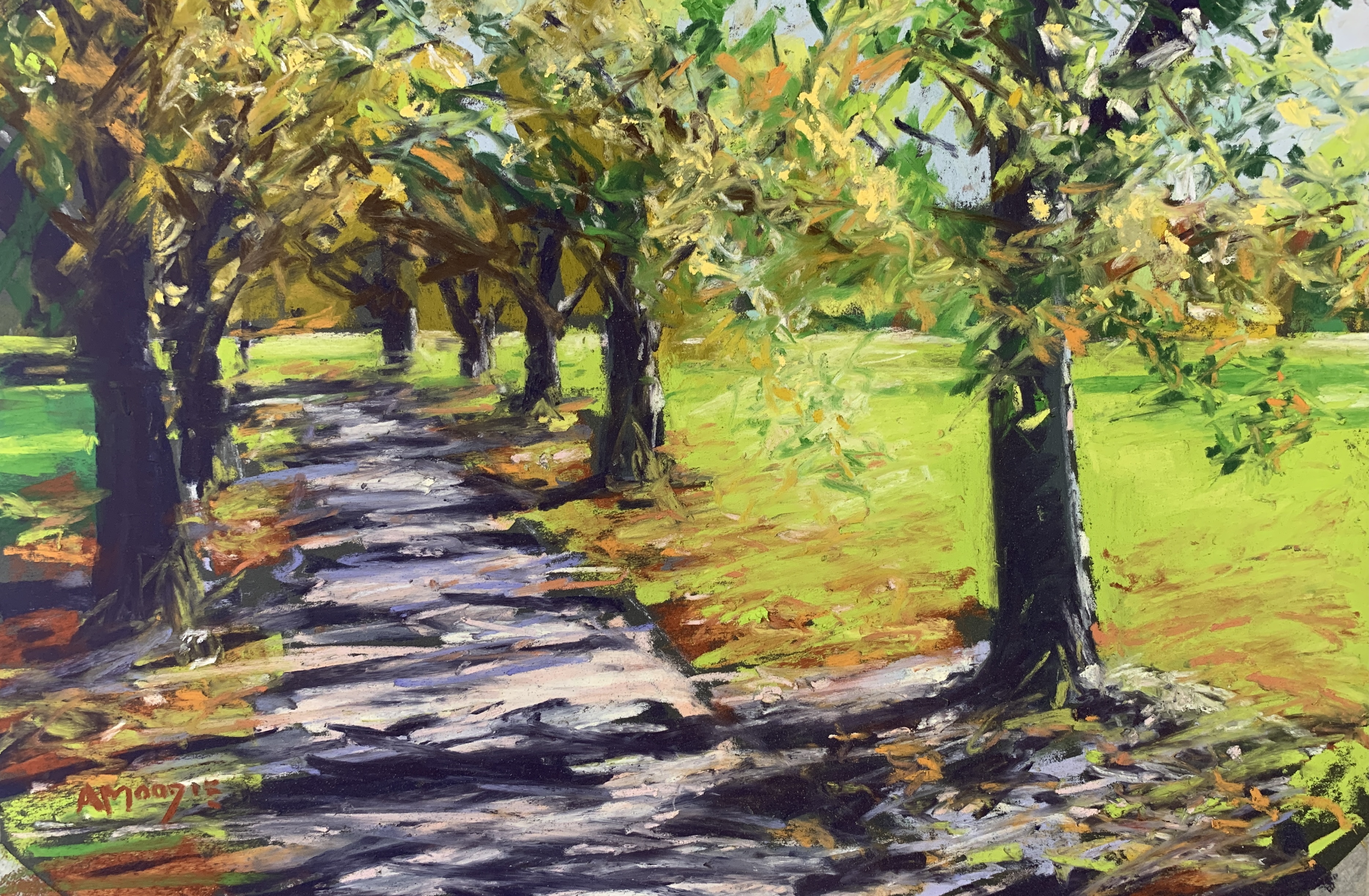 Stray Path (pastel, framed)