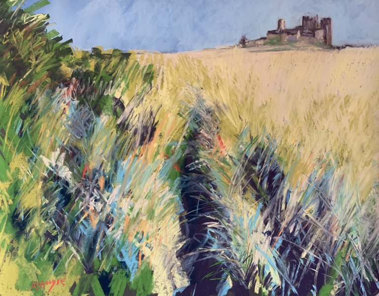 Bamburgh Grasses (pastel, mounted)