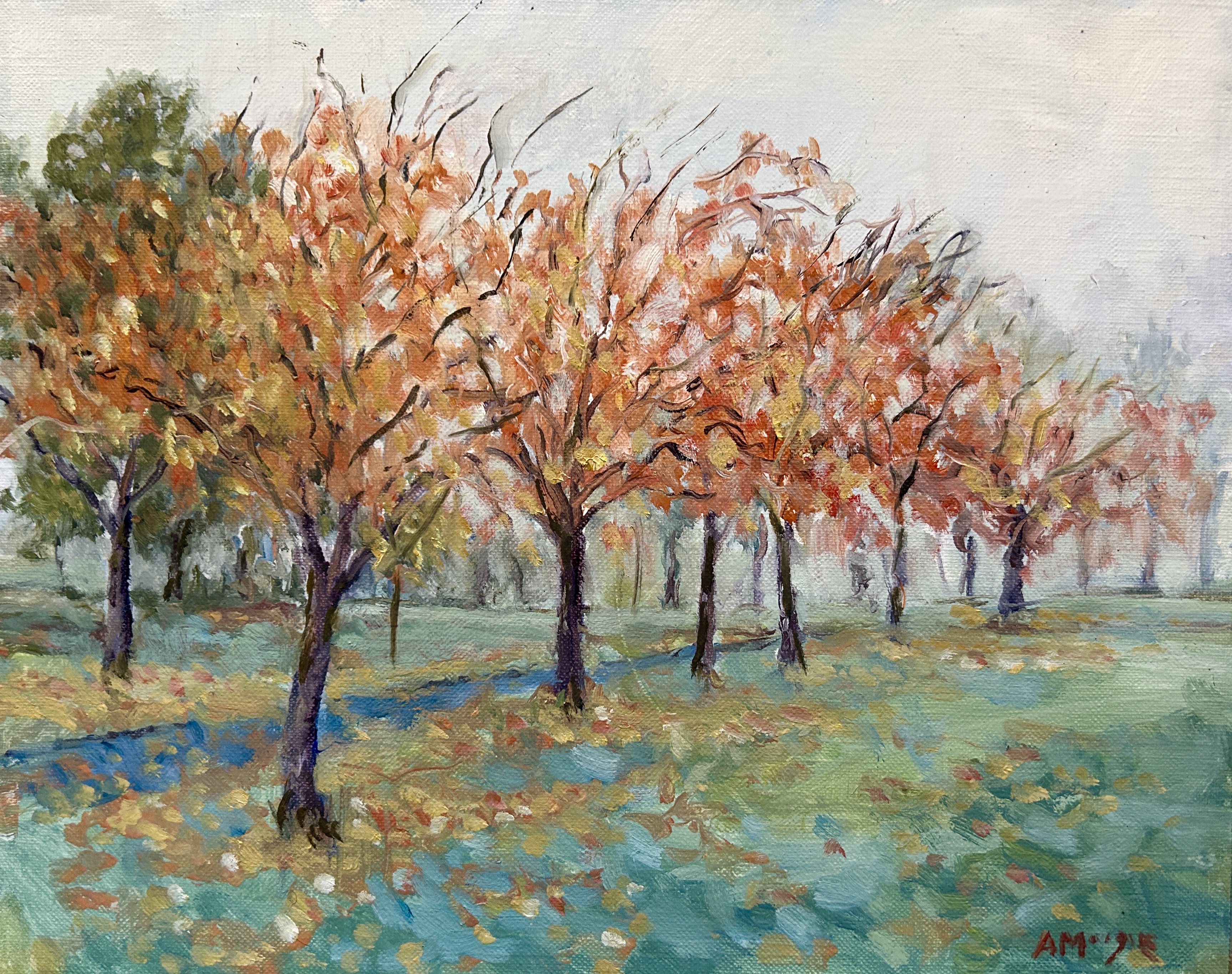Autumn Leaves (oil, framed)