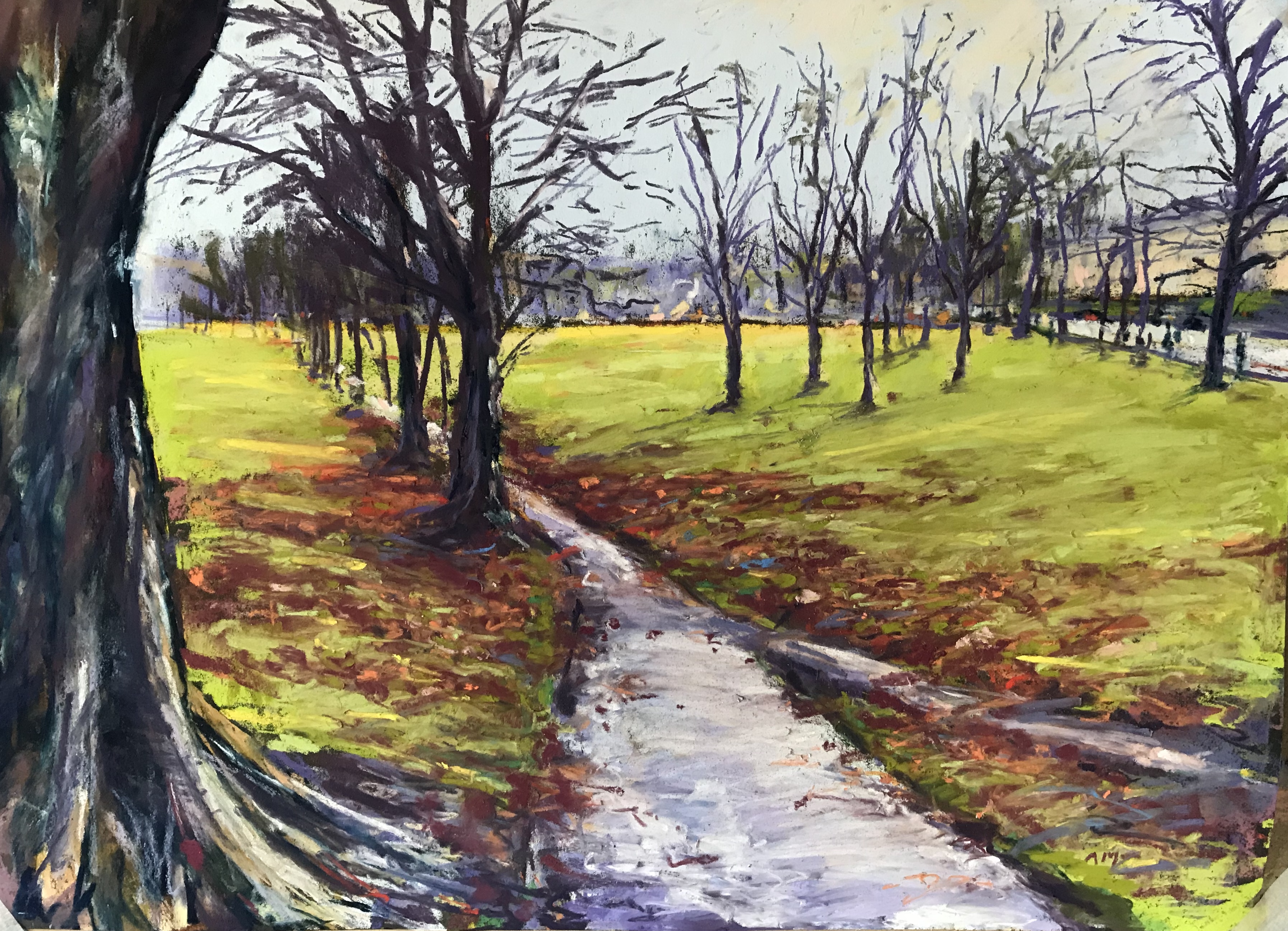 Winter Approaches (pastel, mounted)