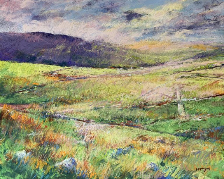 Road Through the Dales (pastel, mounted)