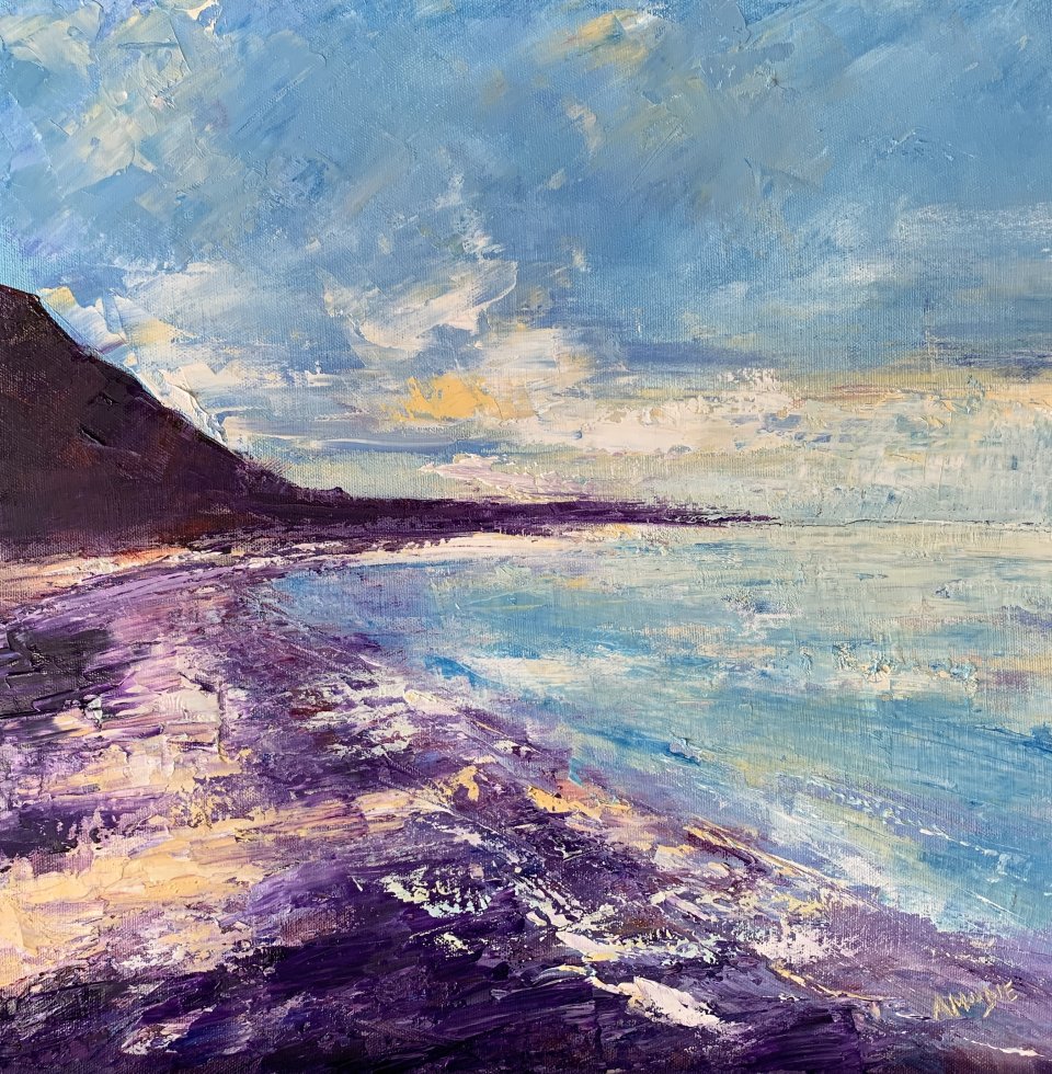 Purple Coast (oil on canvas)