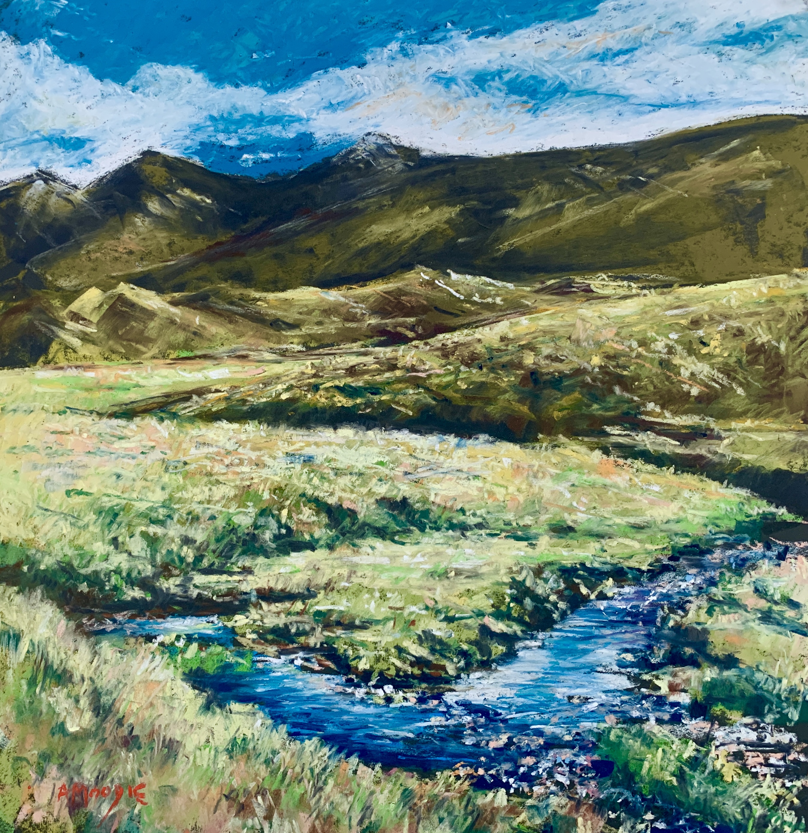 The Pass, Glencoe (pastel, mounted)