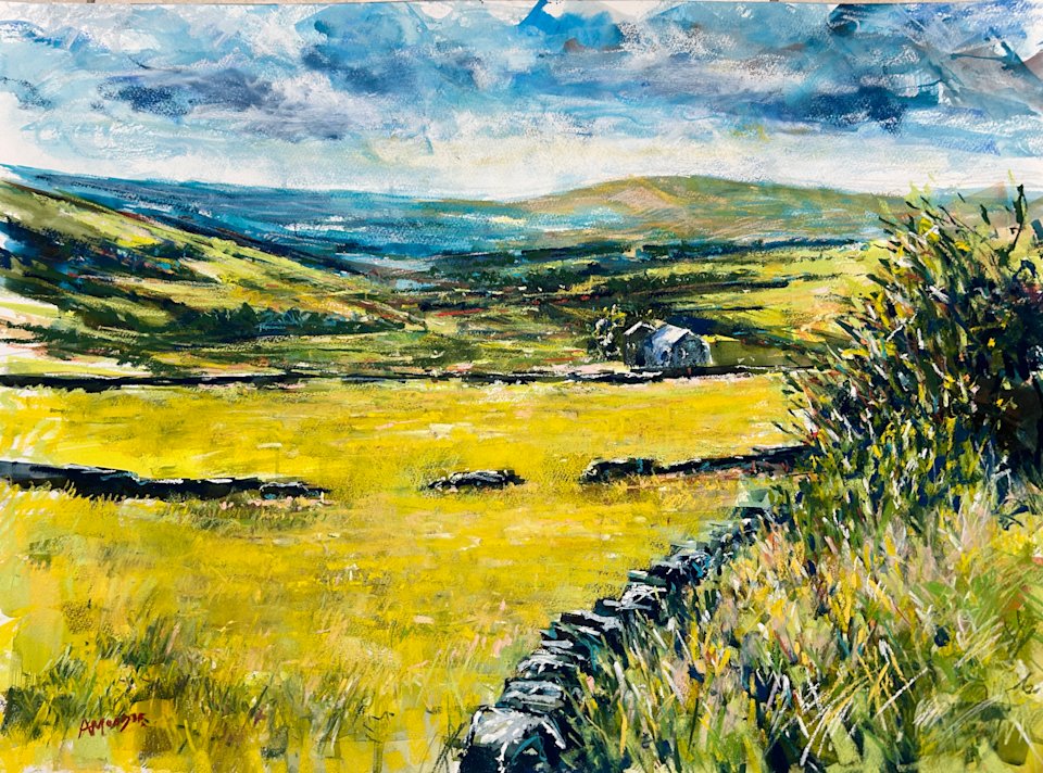 Dales Landscape (mixed, mounted)