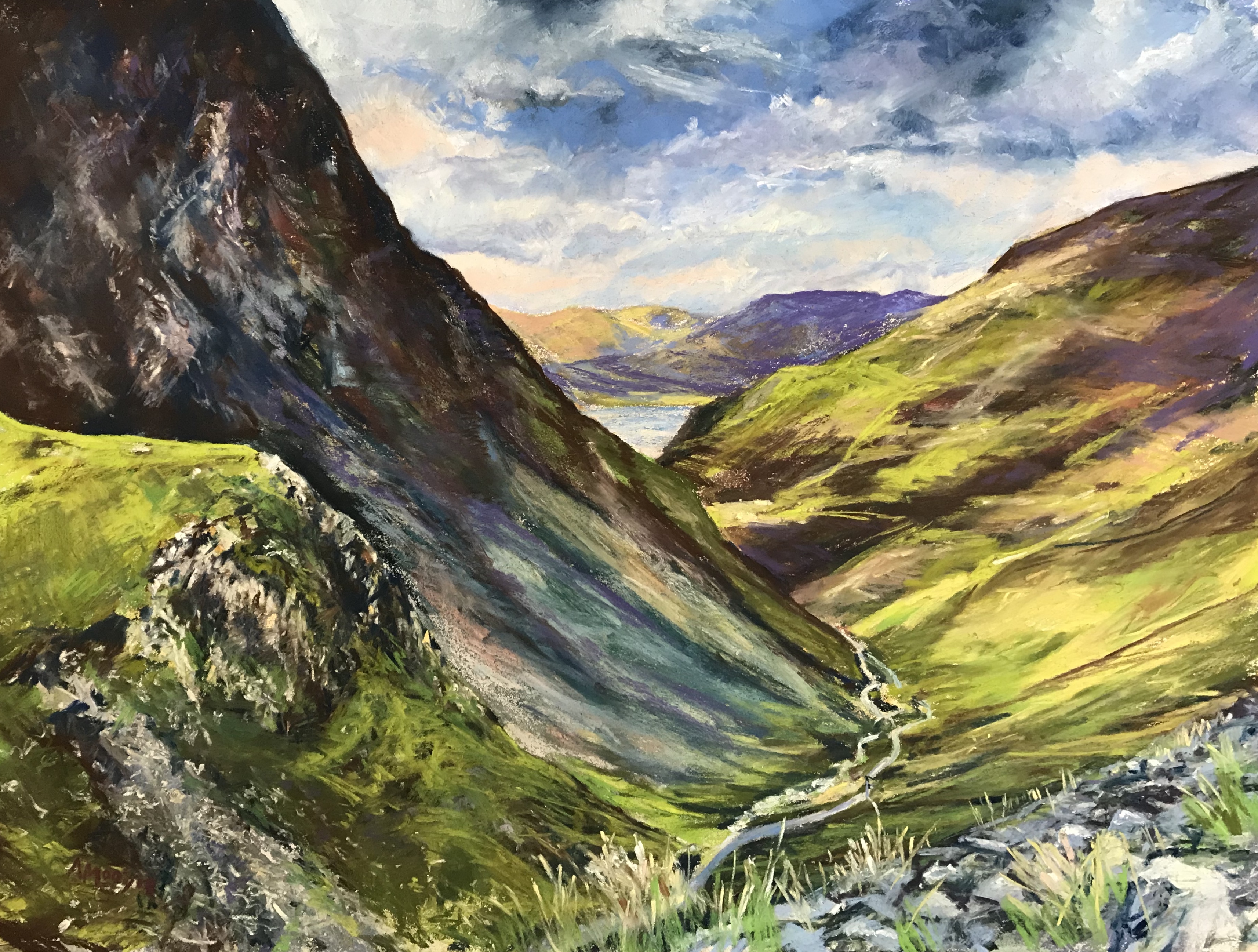 Honister Slate (mixed media, mounted)