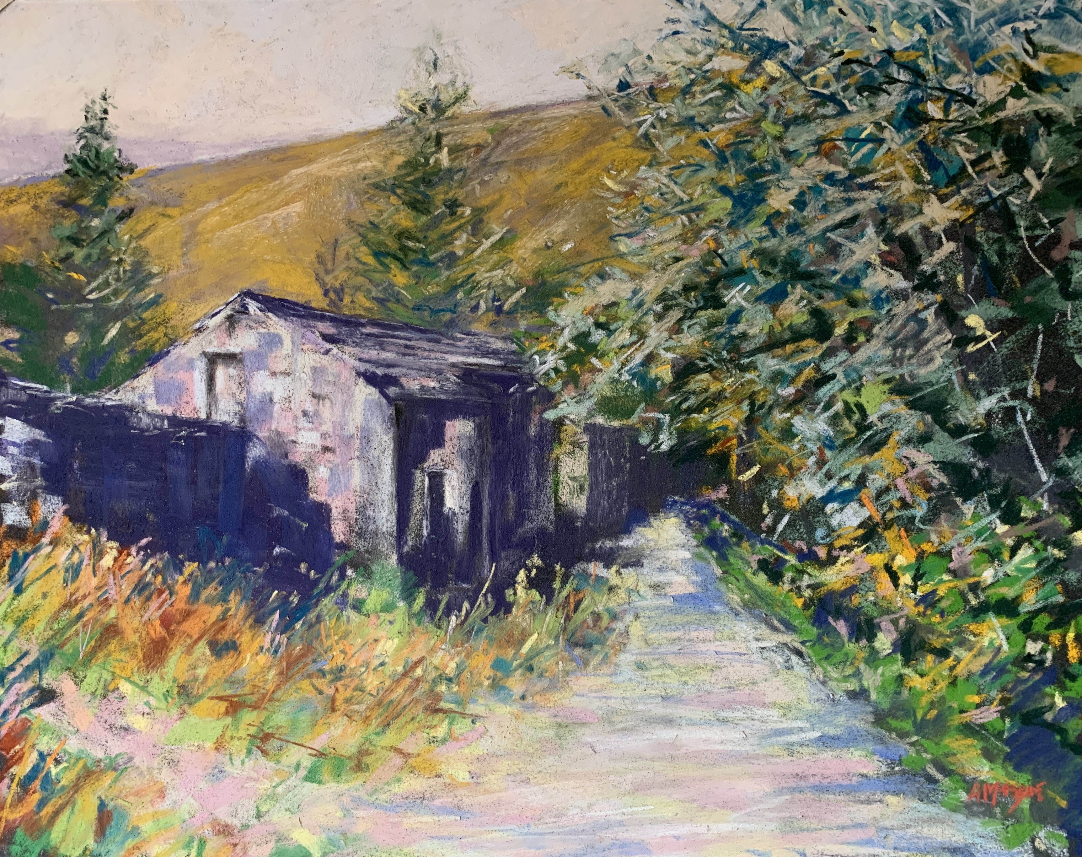 Village Pathway (pastel, mounted)