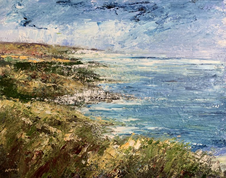 Flamborough Coast (oil on canvas)