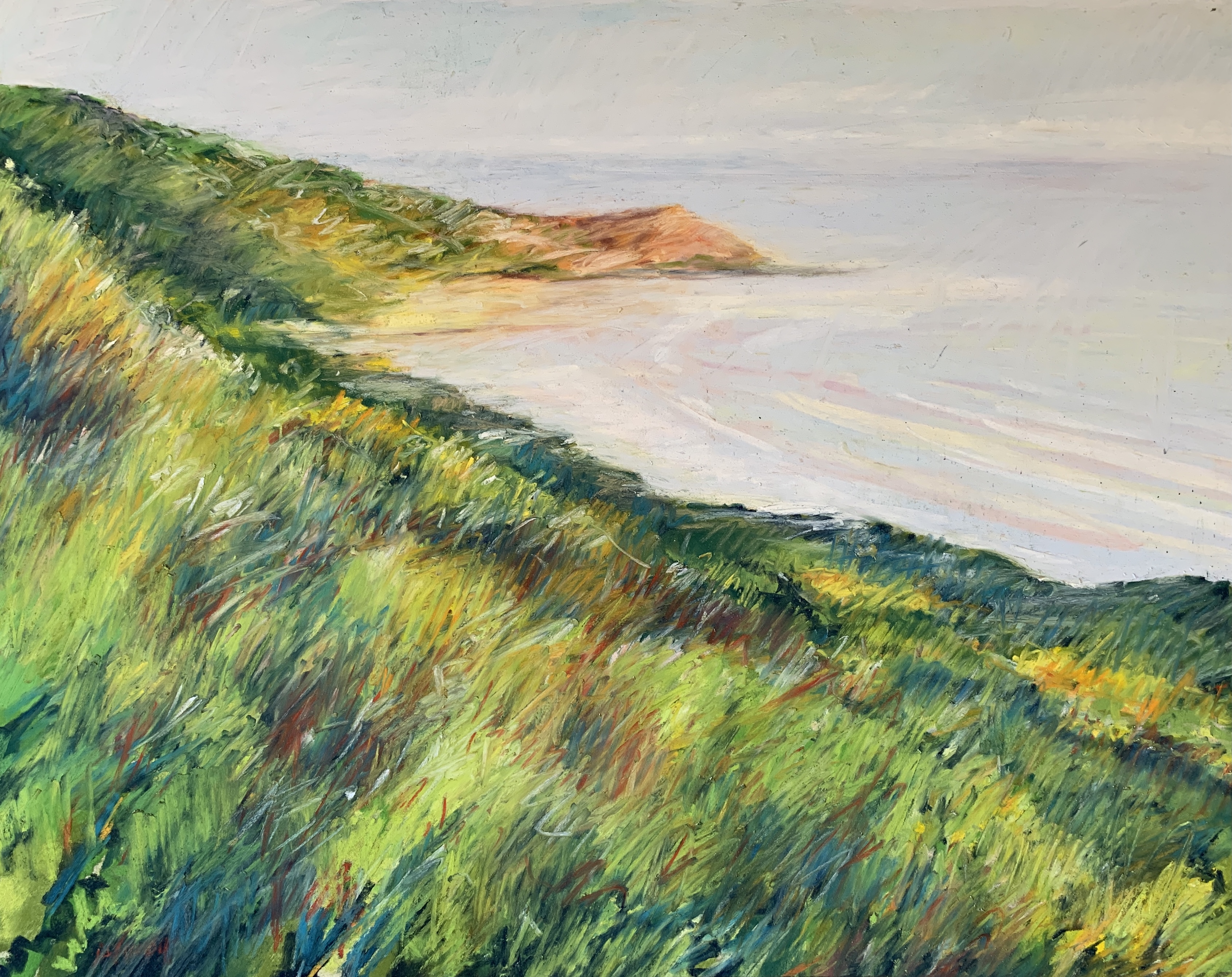 Distant Coast (pastel, mounted)