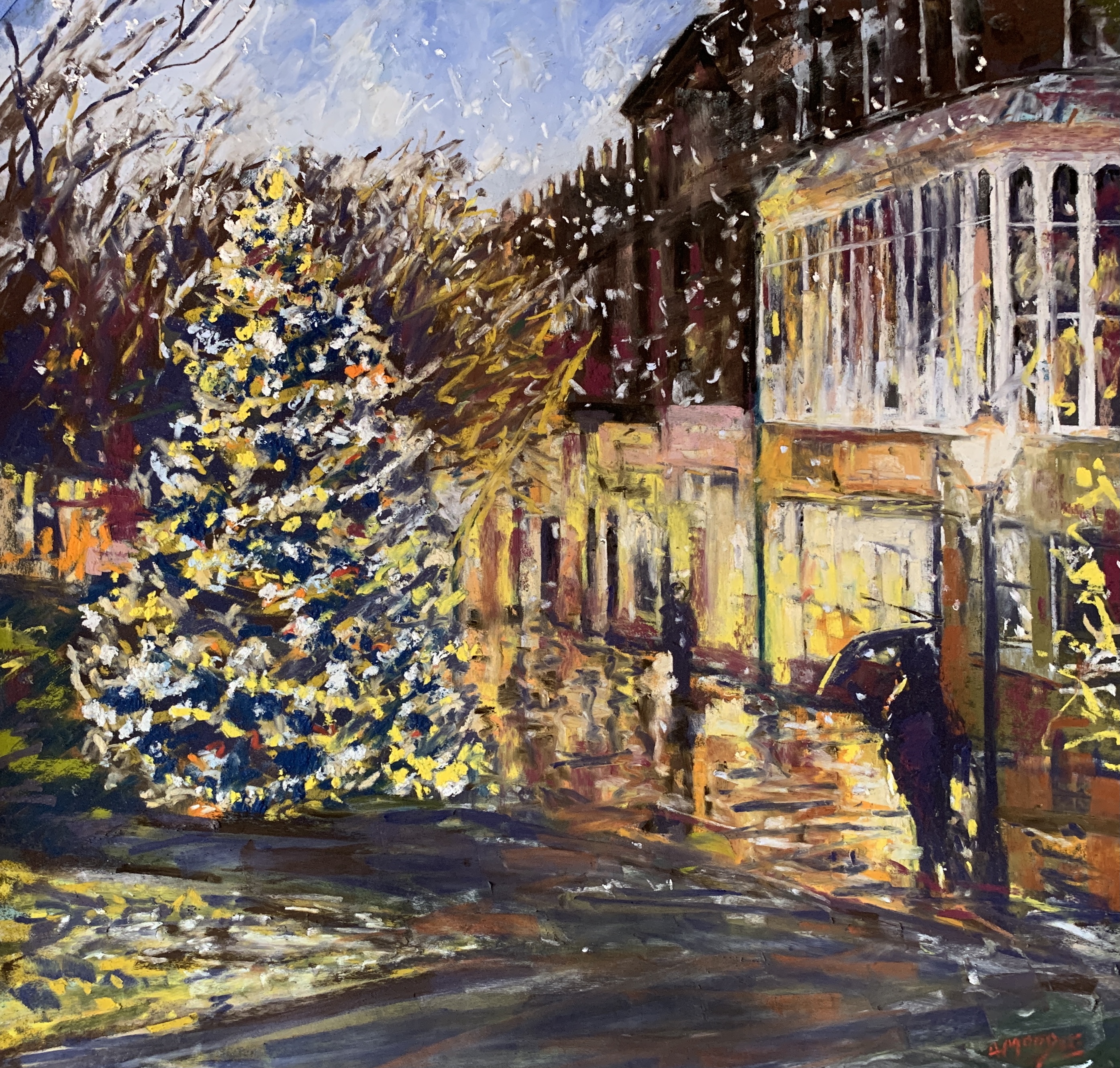 Let it Snow, Harrogate (pastel, mounted)