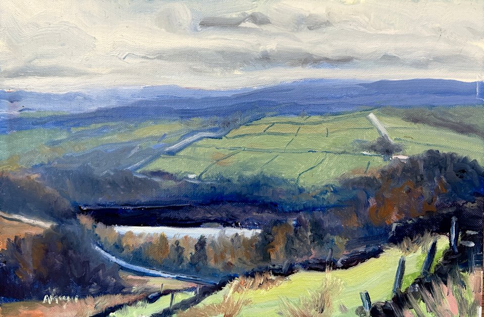 View Over Thruscross Reservoir (iol, framed)