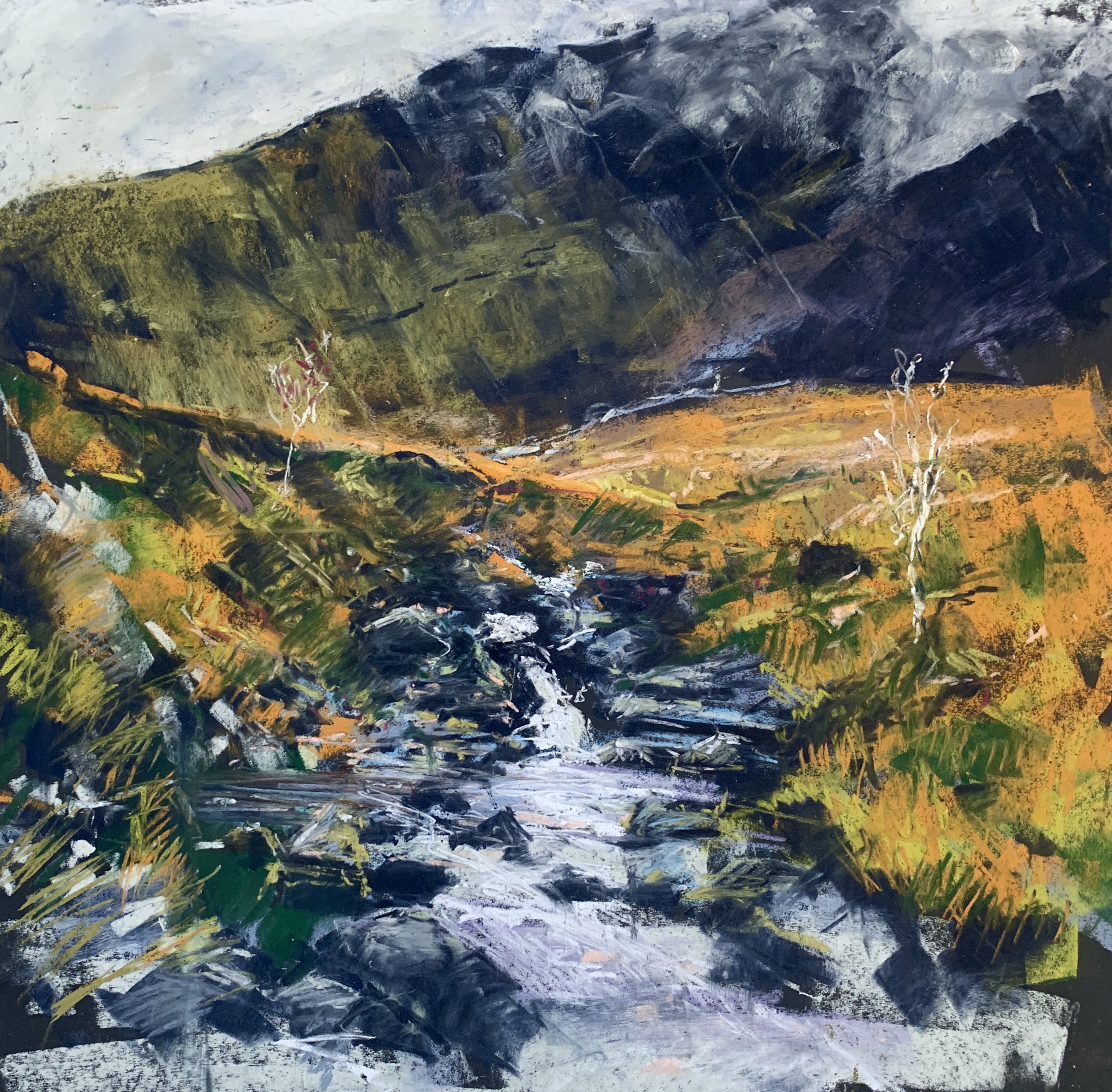 Fairy Pools, Skye (pastel, mounted)