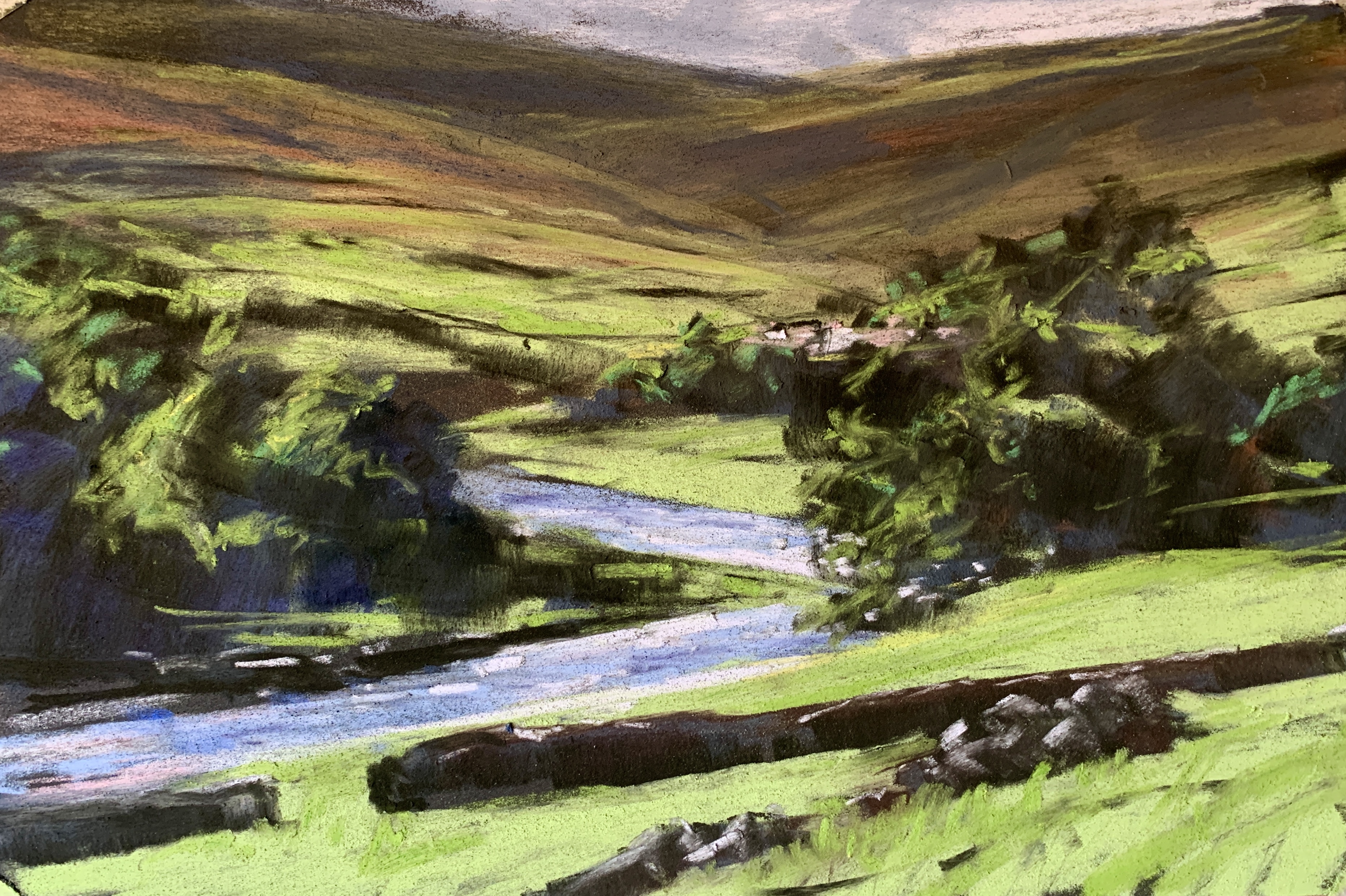 Yorkshire Dales Muker (pastel, mounted)