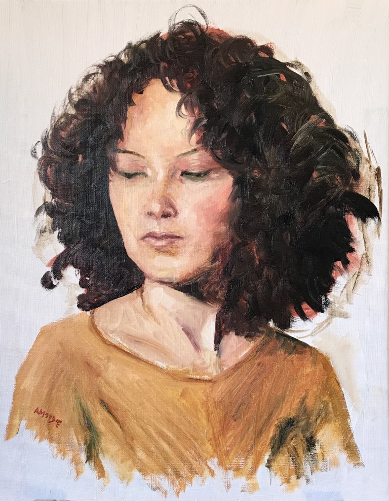 Contemplate (oil on canvas)