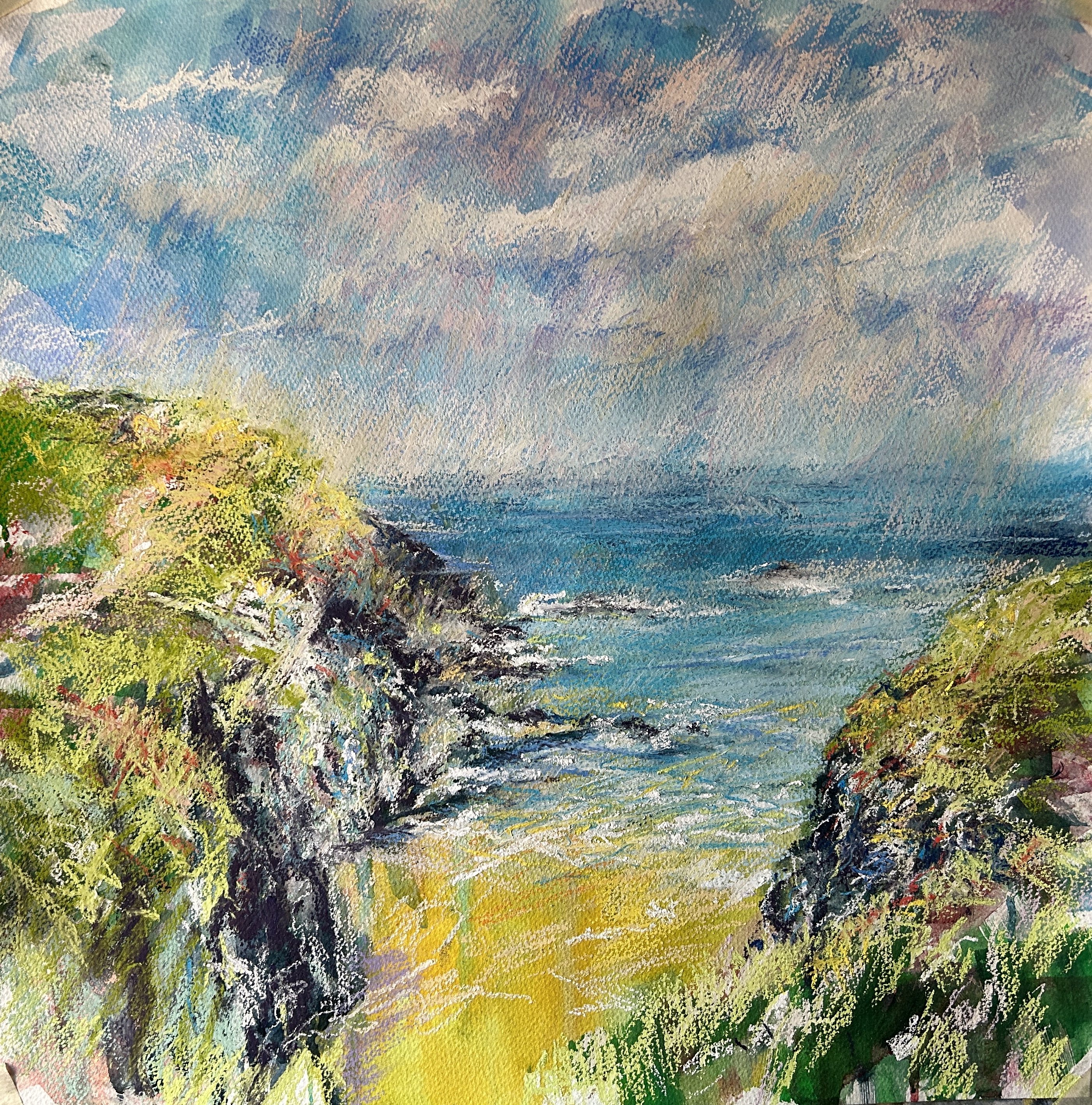 Cornish Rain (mixed, mounted)