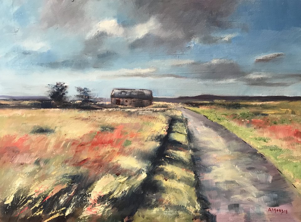 Field at Dusk (oil on canvas)