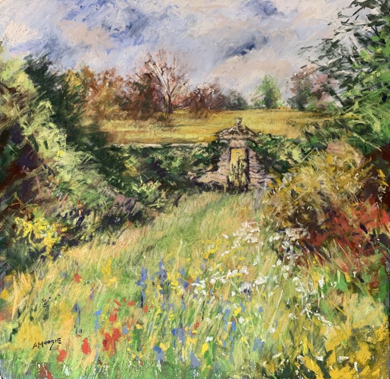 Gardens Gateway (pastel, mounted)