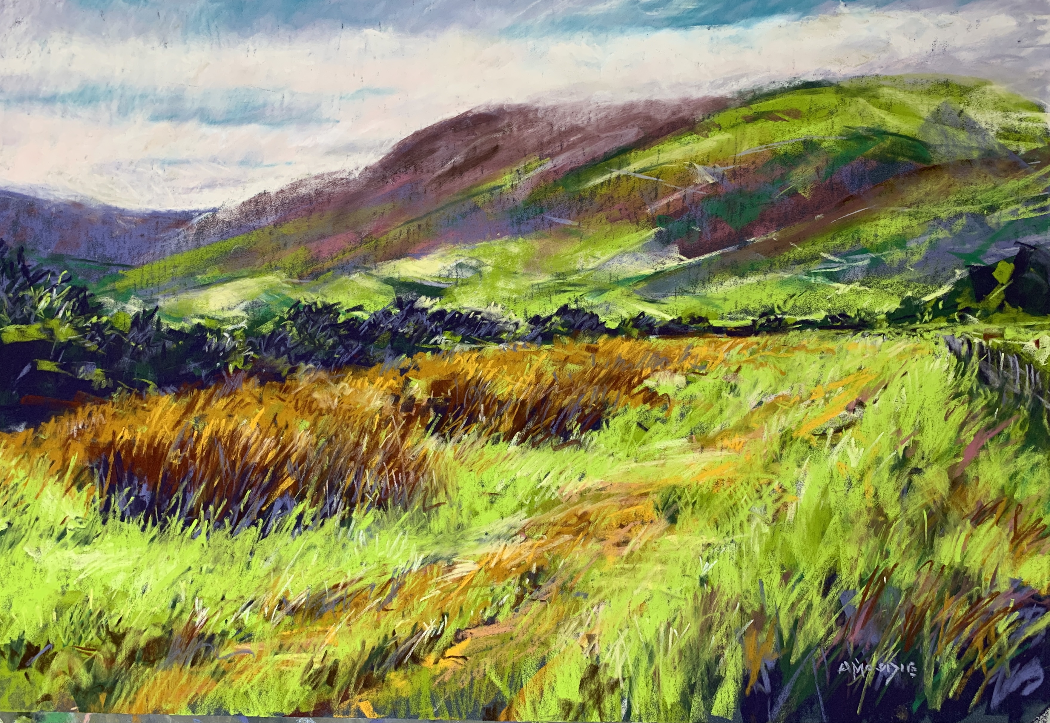 Beaten Track (pastel, mounted)