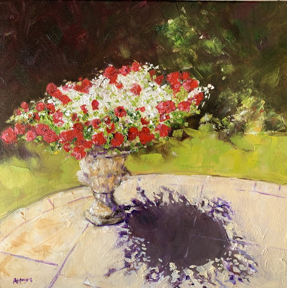 Summer Urn (oil on canvas, framed)
