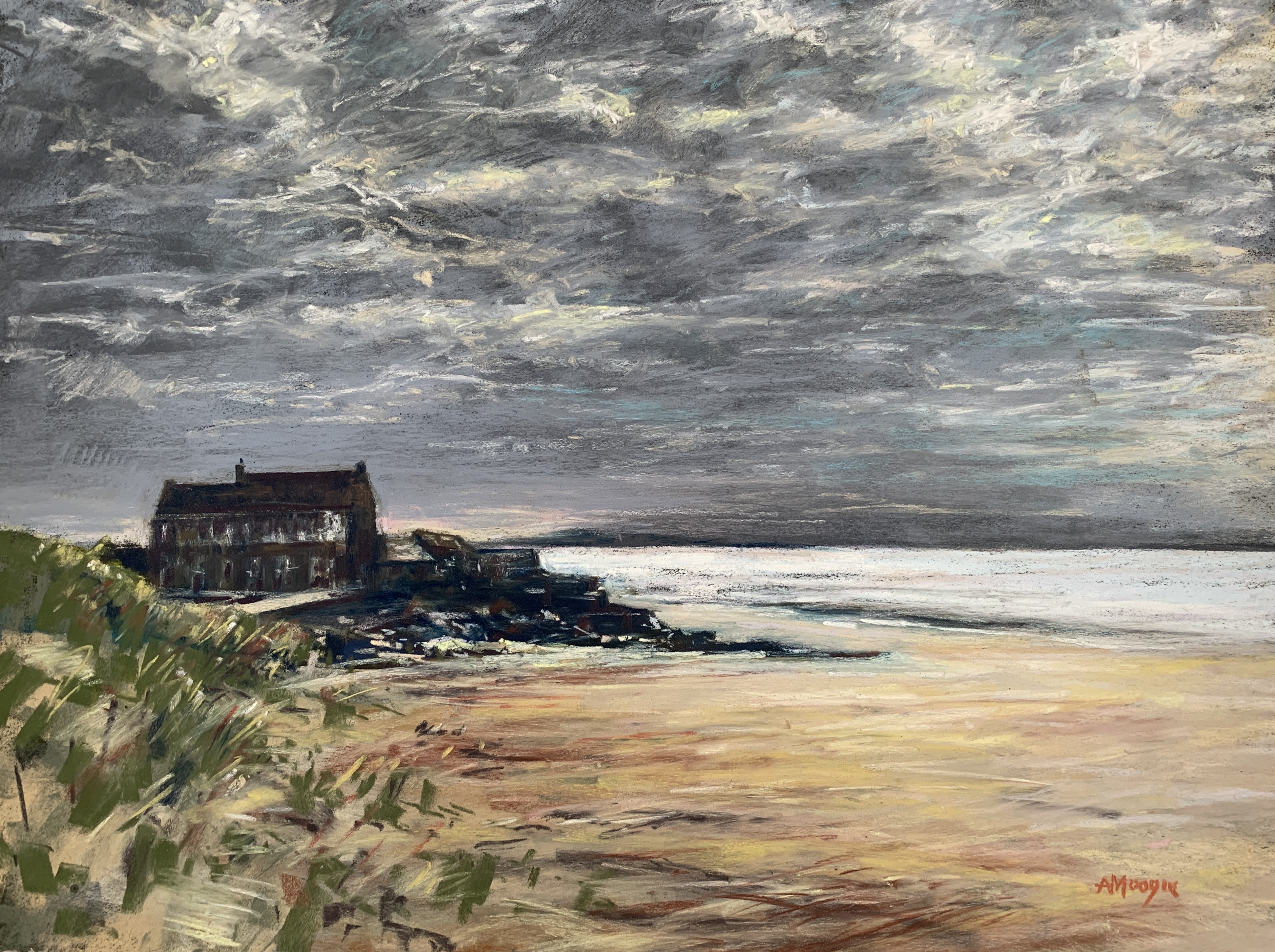 The Clubhouse Brancaster (paste, mounted)