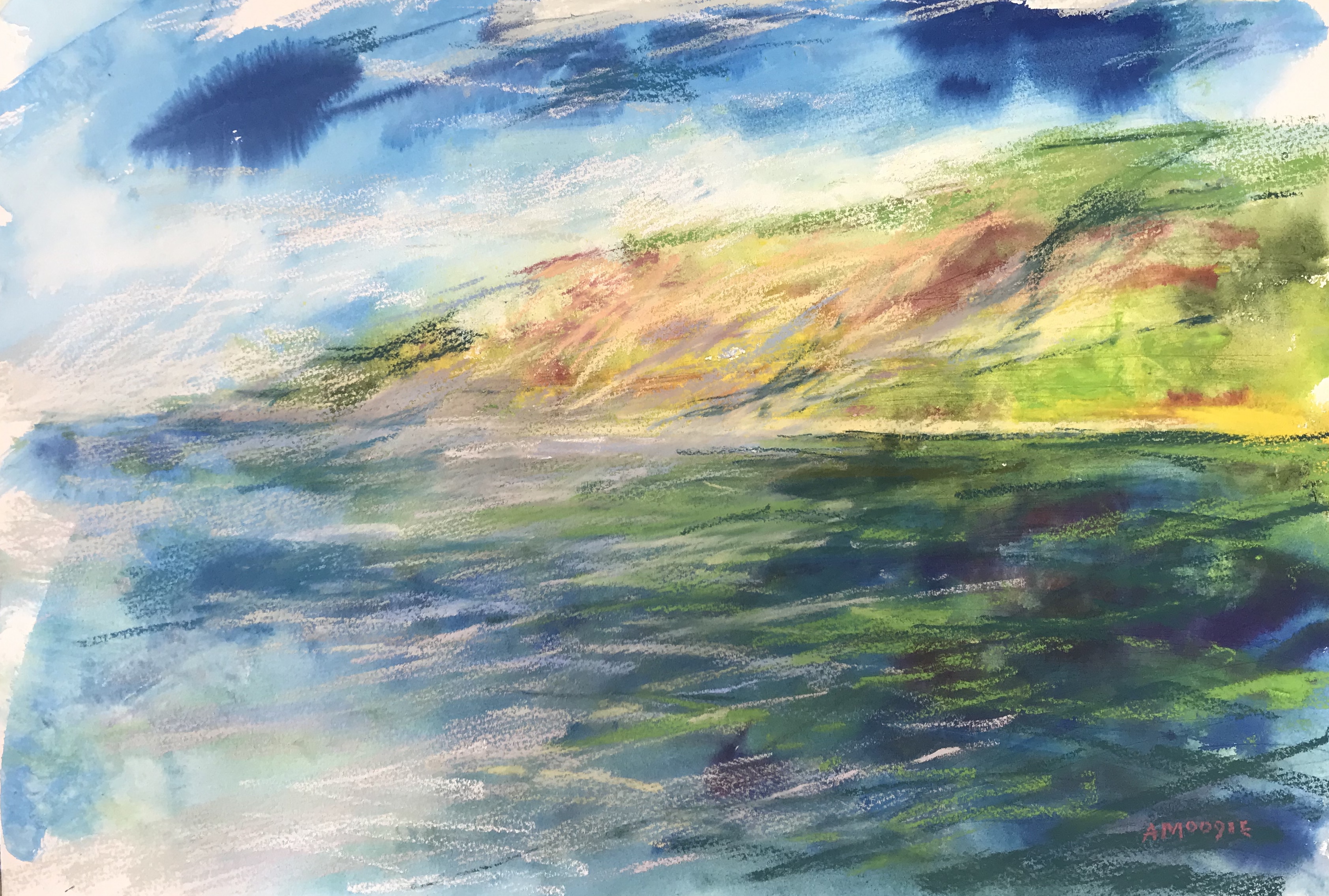 Coastal Moments (mixed media, mounted)