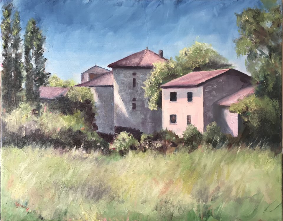 Montemart, Dordogne (oil on canvas)
