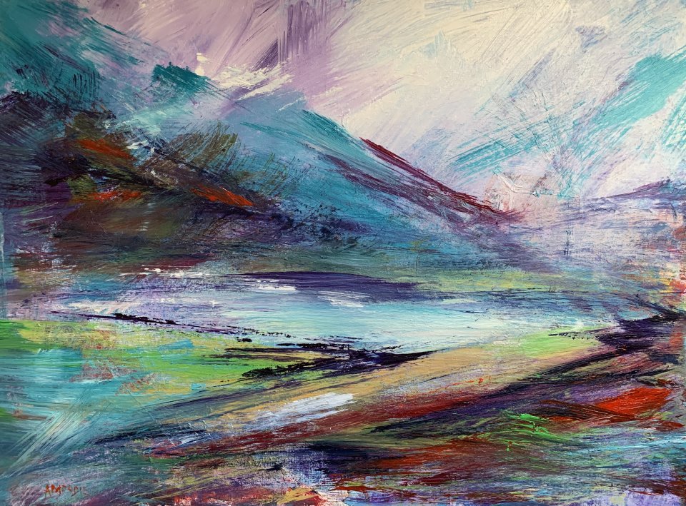 The Hills of the Highlands Forever I Love (acrylic on canvas)