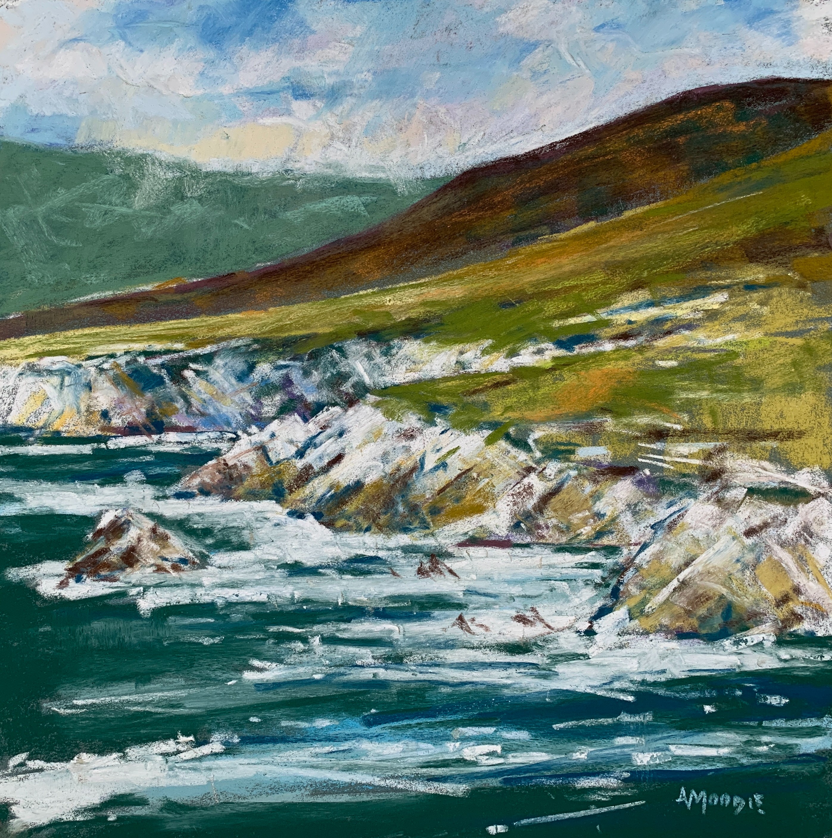 Rugged Rocks (pastel, mounted)