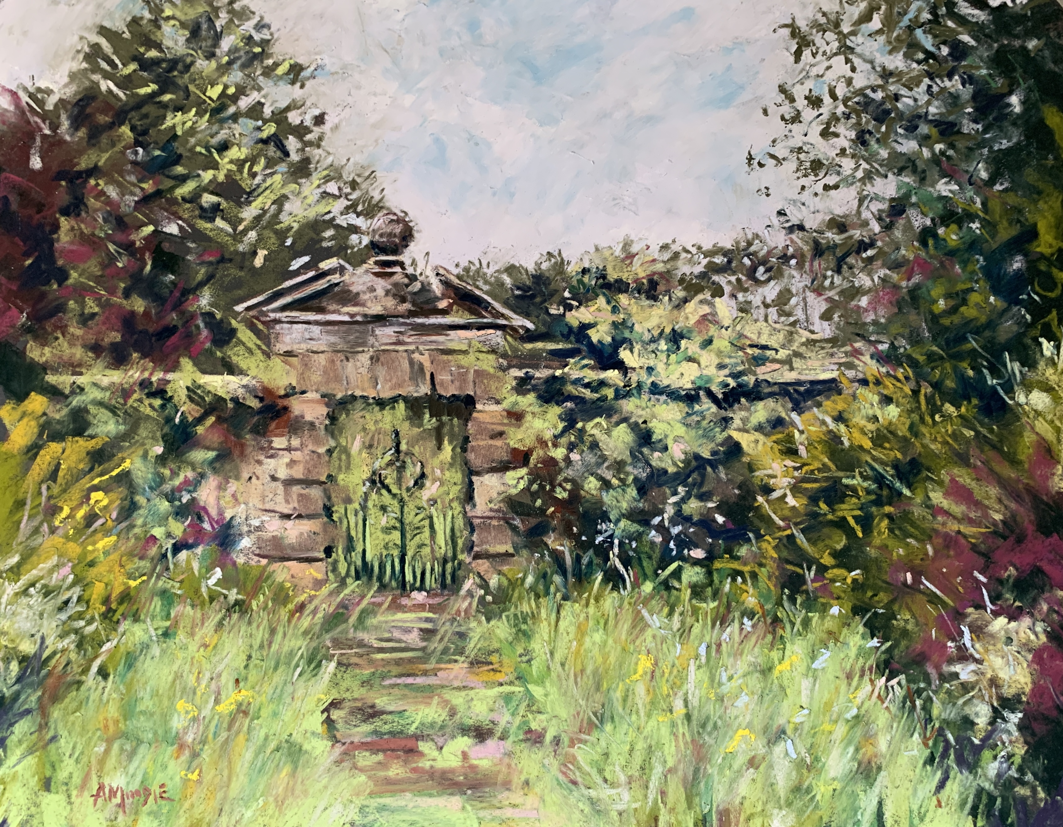 Meadow Gate Nunnington (pastel, mounted)