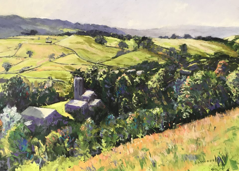 Above Burnsall, Yorkshire Dales (pastel, mounted)
