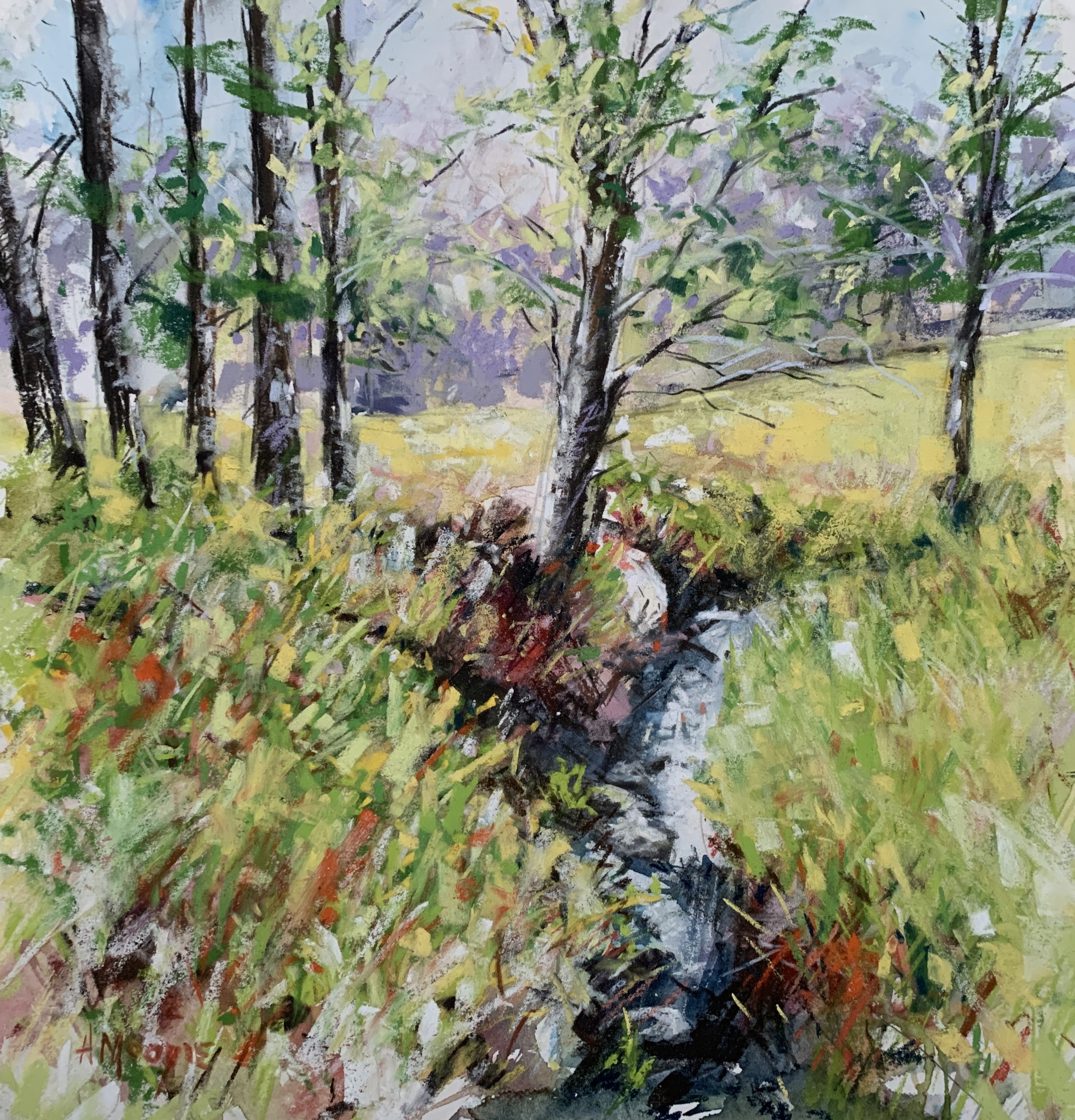 Sparkling Burn (pastel, mounted)