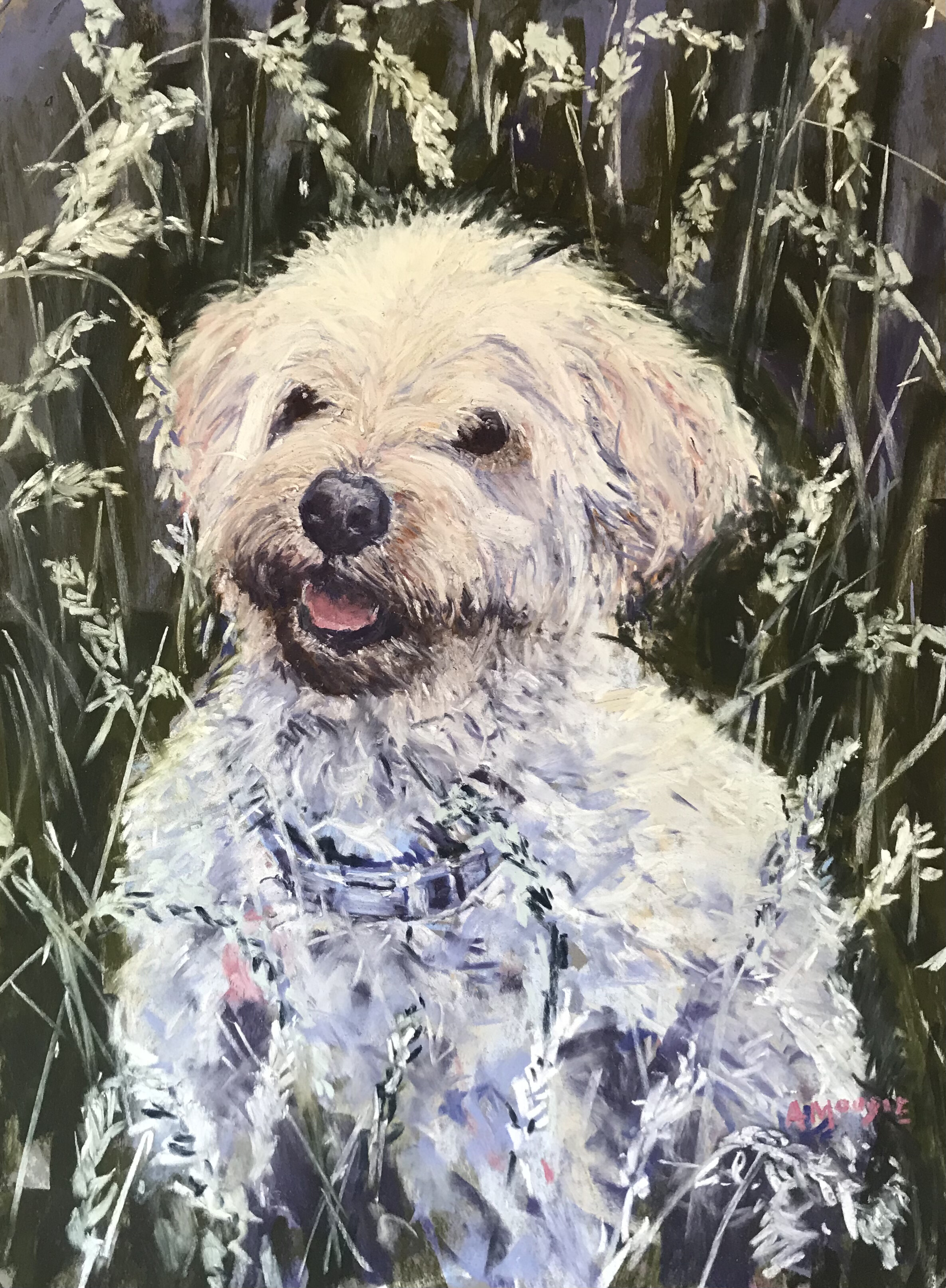 Evie (pastel, framed)