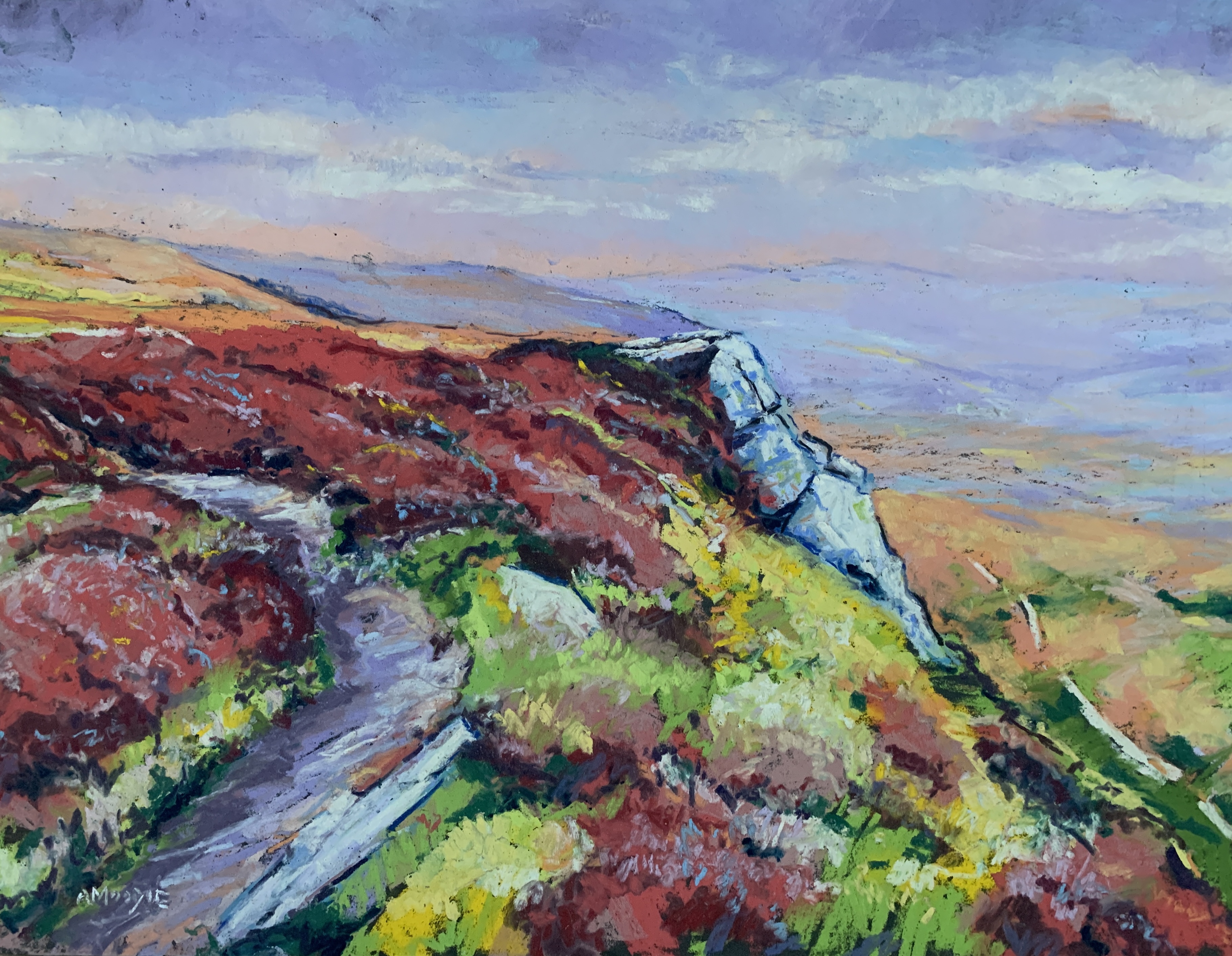 Ilkley Moor, Winter (pastel, mounted)