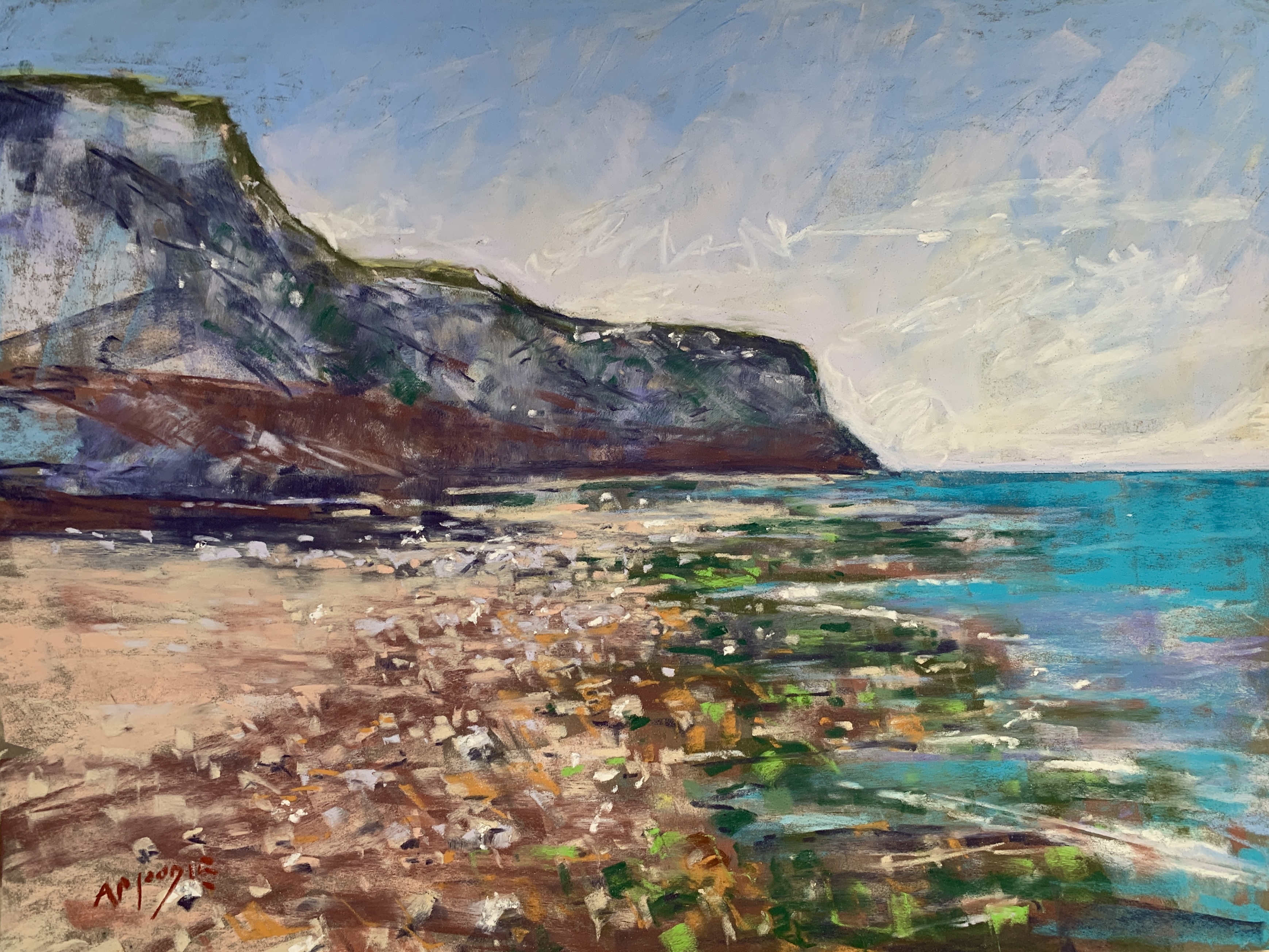 The Cliffs, Hunstanton (pastel, mounted)