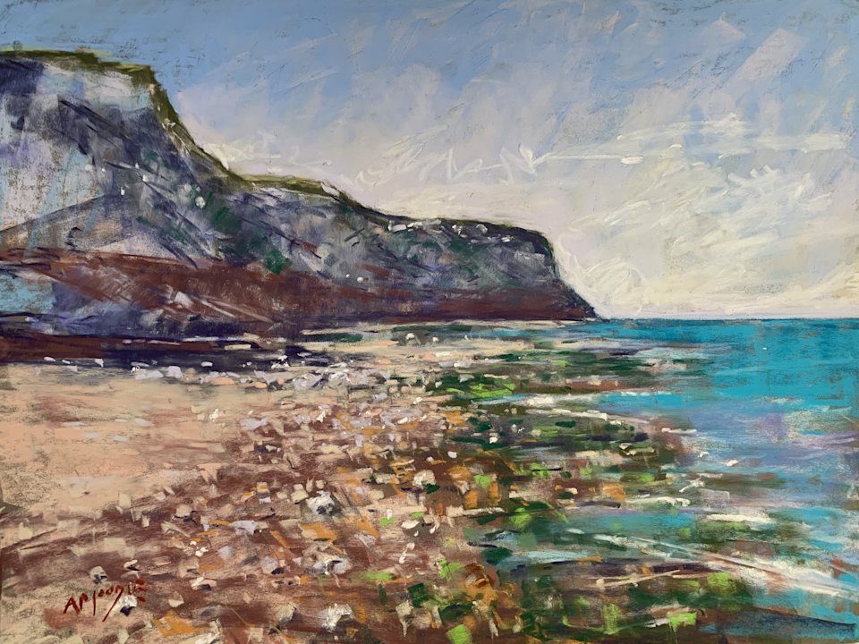 The Cliffs, Hunstanton (pastel, mounted)