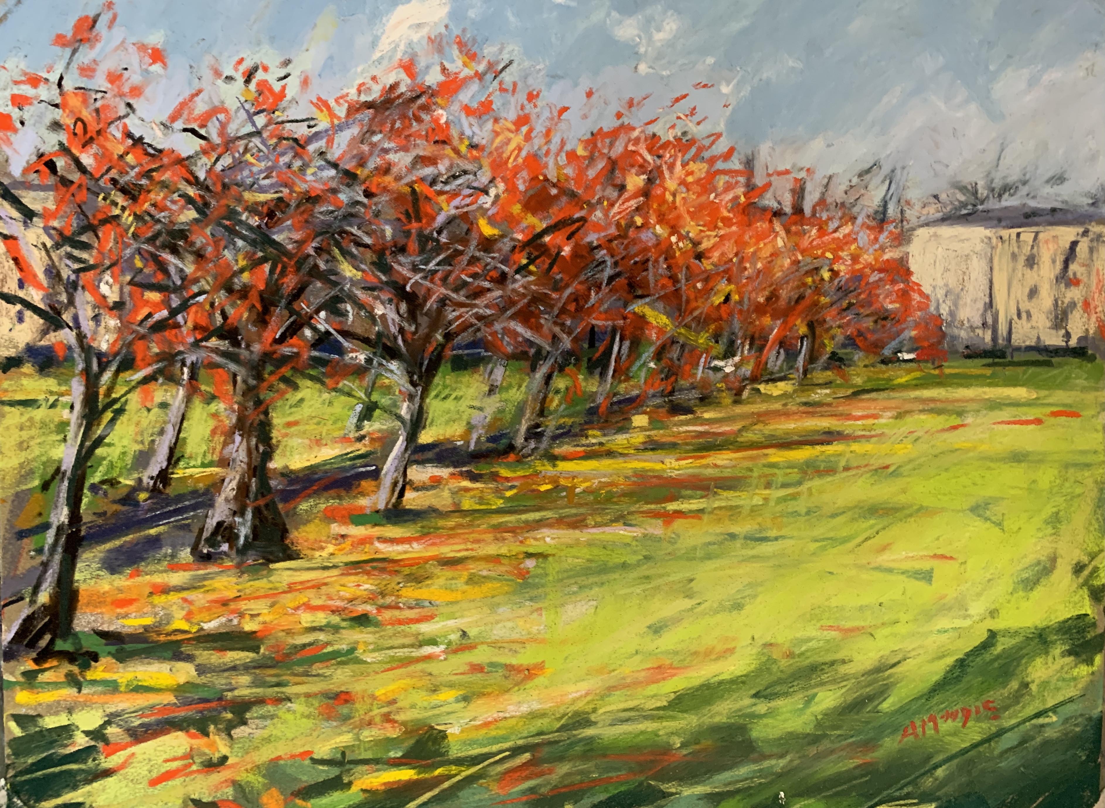 The Stray Ablaze (pastel, mounted)