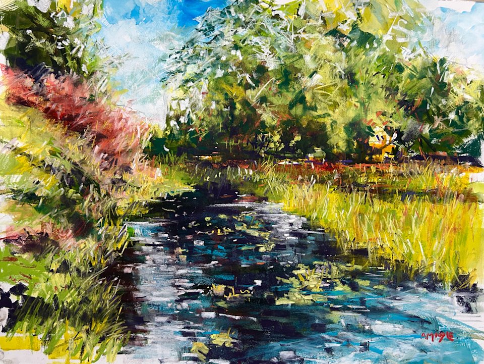 Garden Pond, RHS Harlow Carr (mixed, mounted)