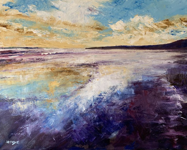 Evening Sea, Filey (oil on vanvas)