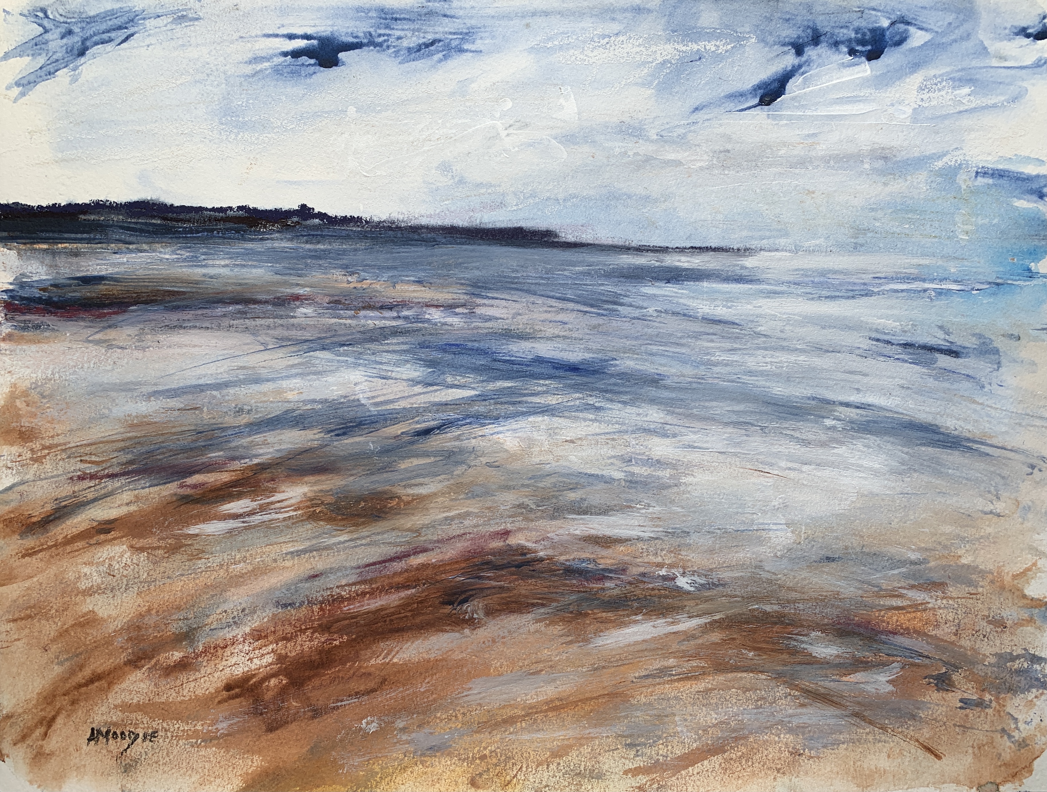 Swept Sand (mixed media, mounted)