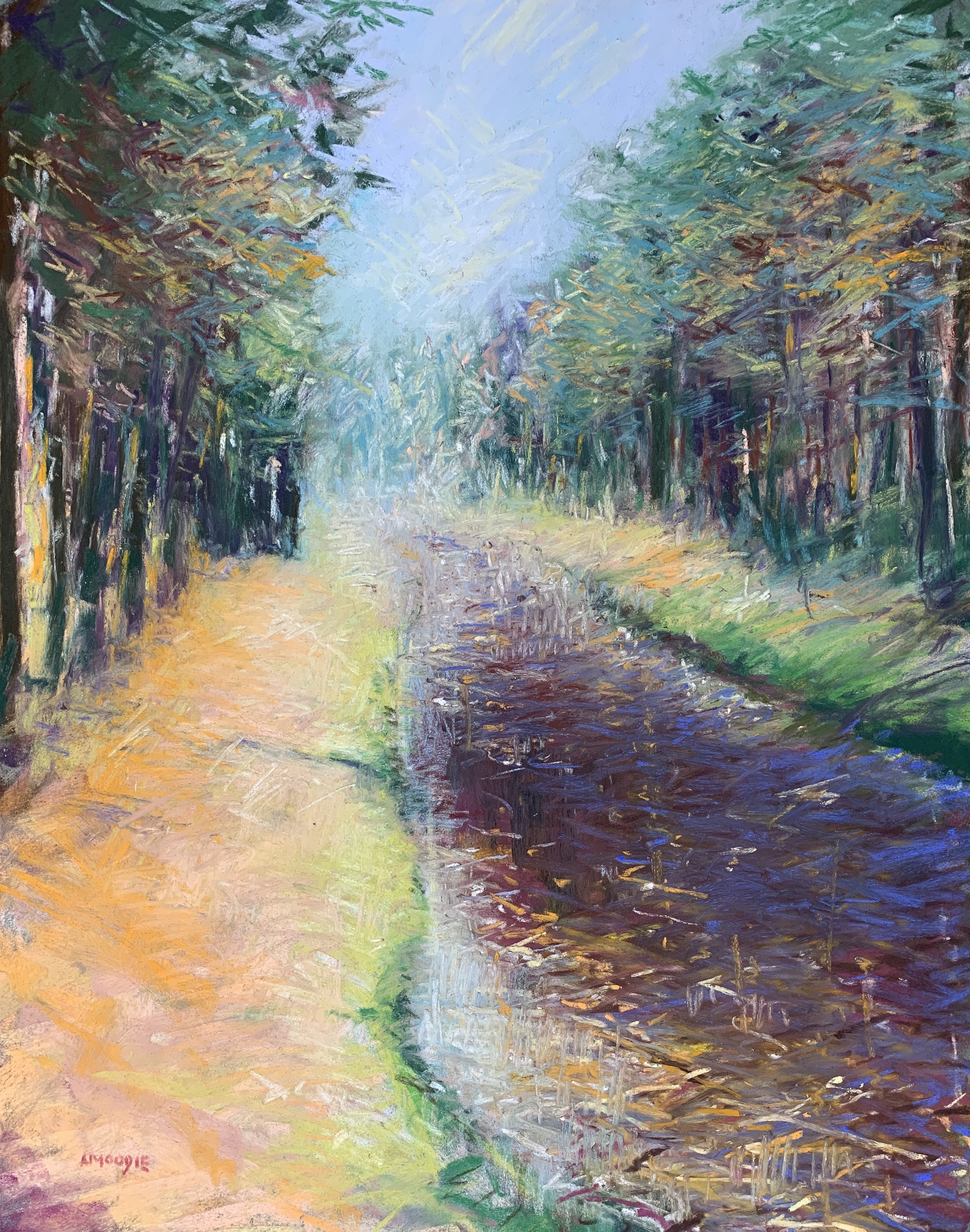 Frosted Waters (pastel, mounted)