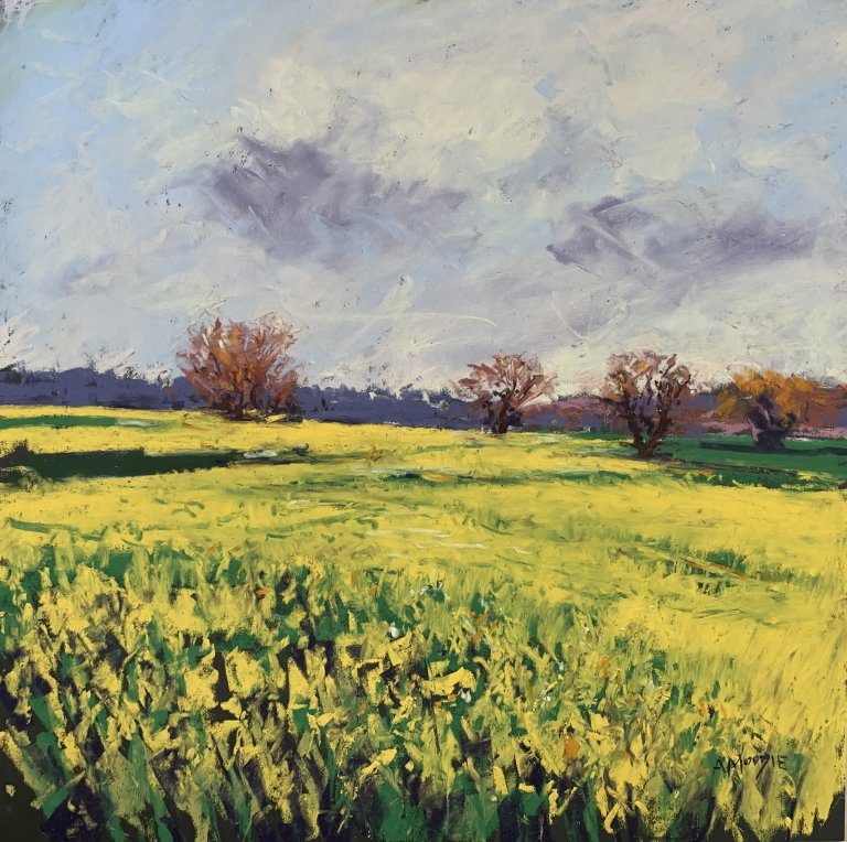 Fields of Sun (pastel, mounted)