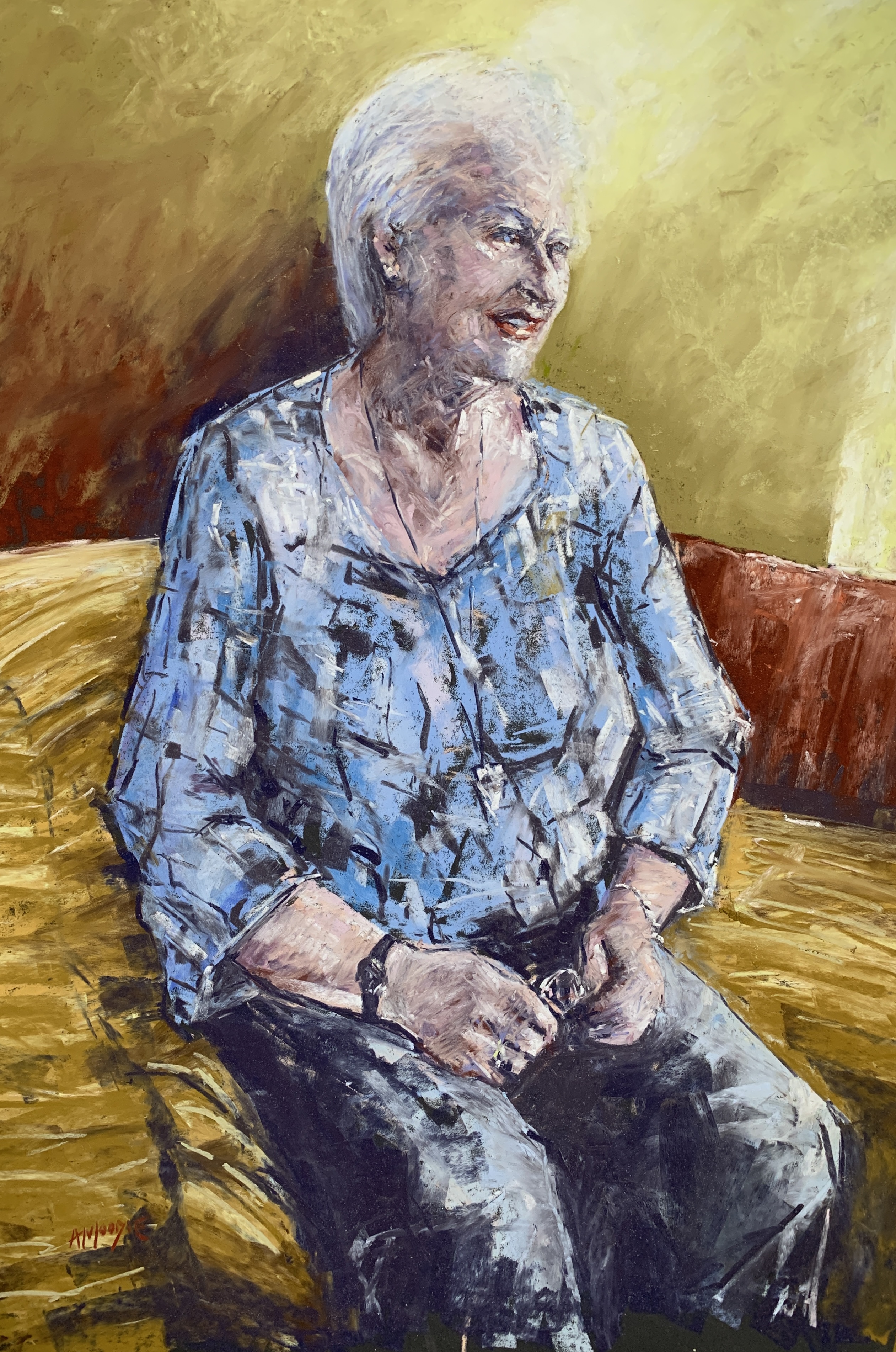 Sun Seat (pastel, framed)