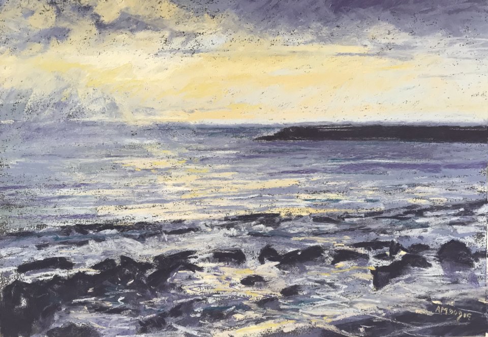 Quiet Sea (pastel, mounted)