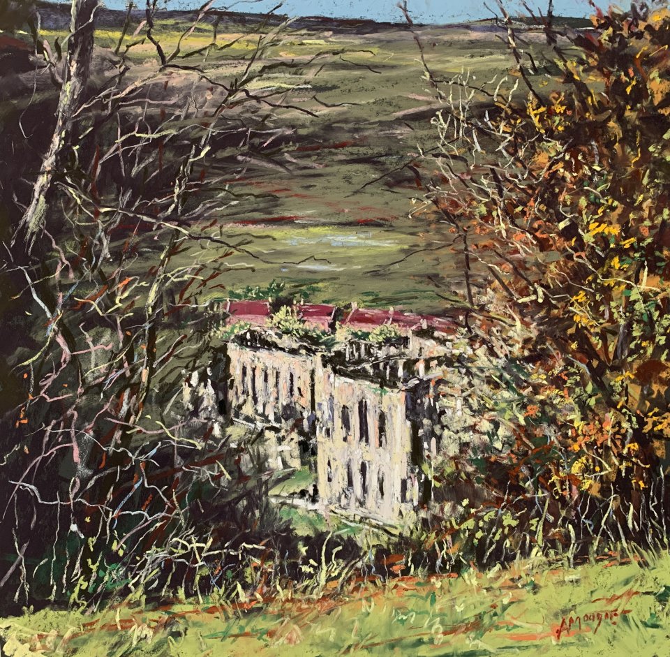 Rievaulx Abbey From the Terrace (pastel, mounted)